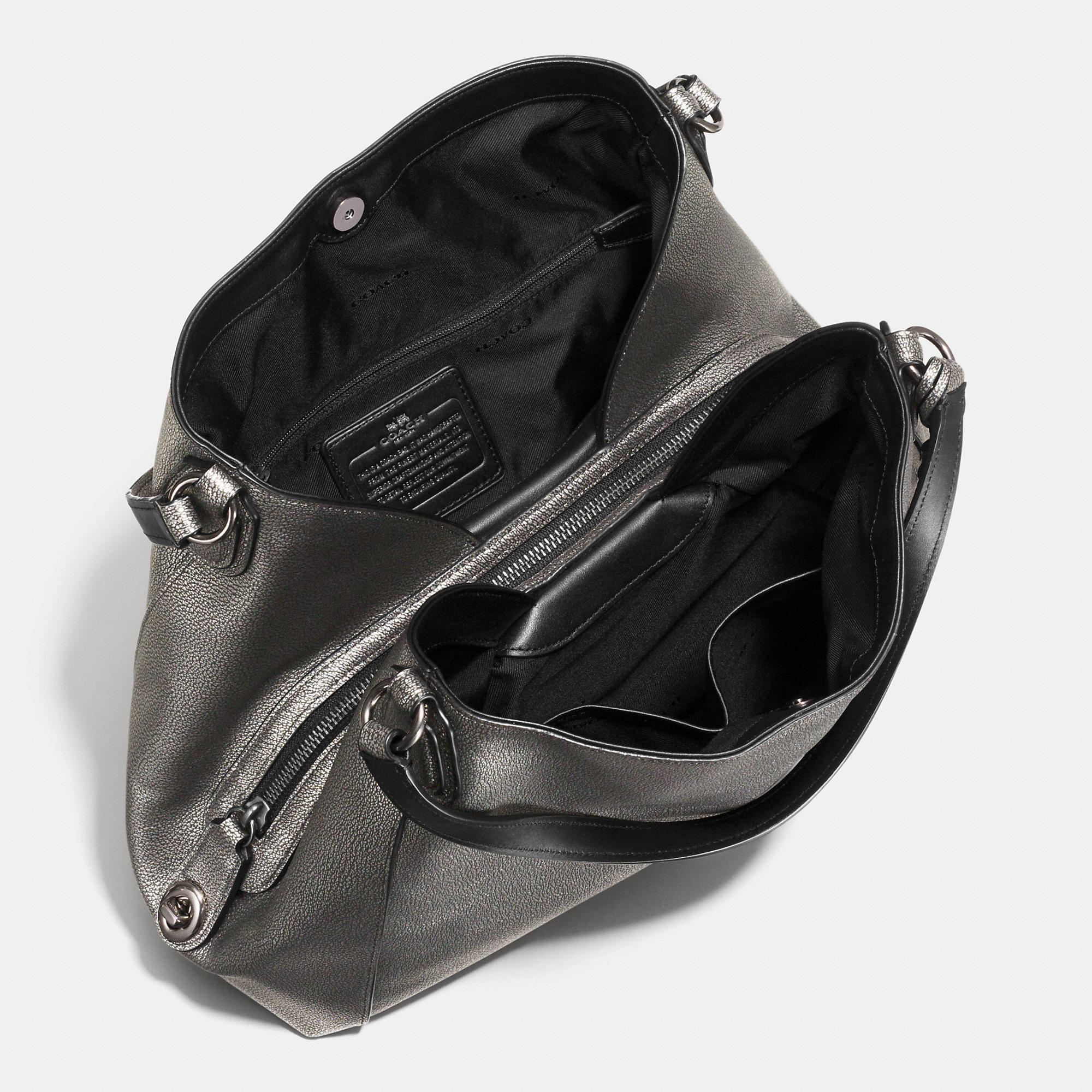 Coach Edie Shoulder Bag 31 In Metallic Pebble Leather | Lyst