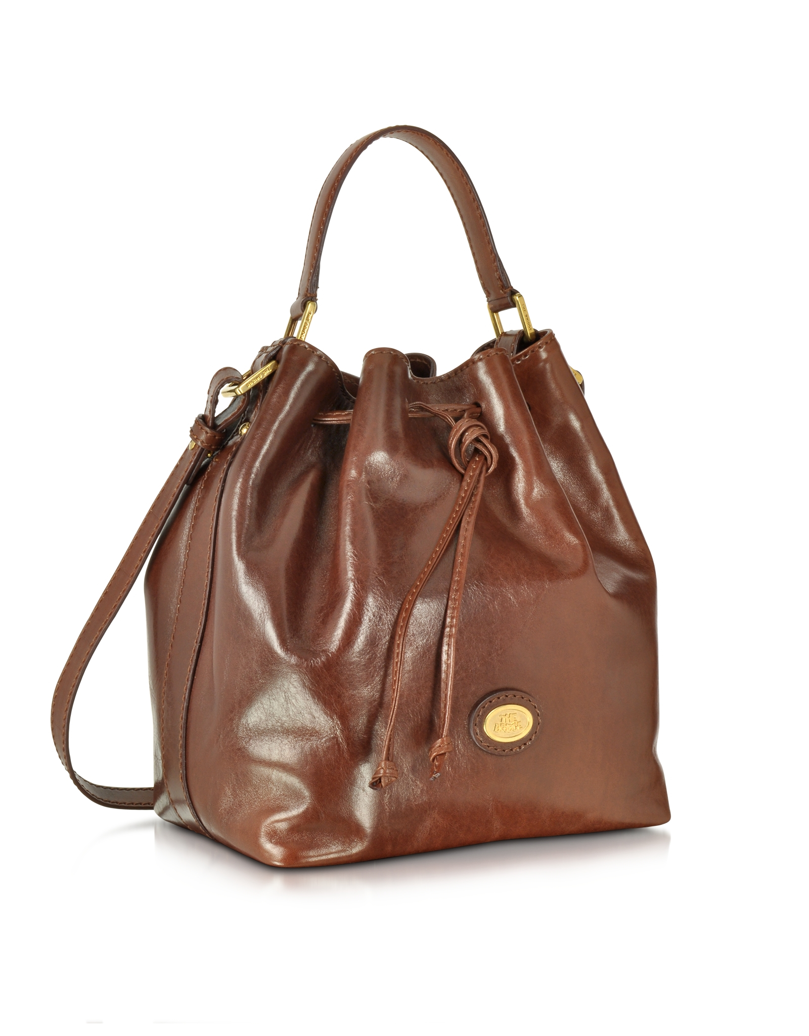 Lyst - The Bridge Dark Brown Leather Bucket Bag in Brown