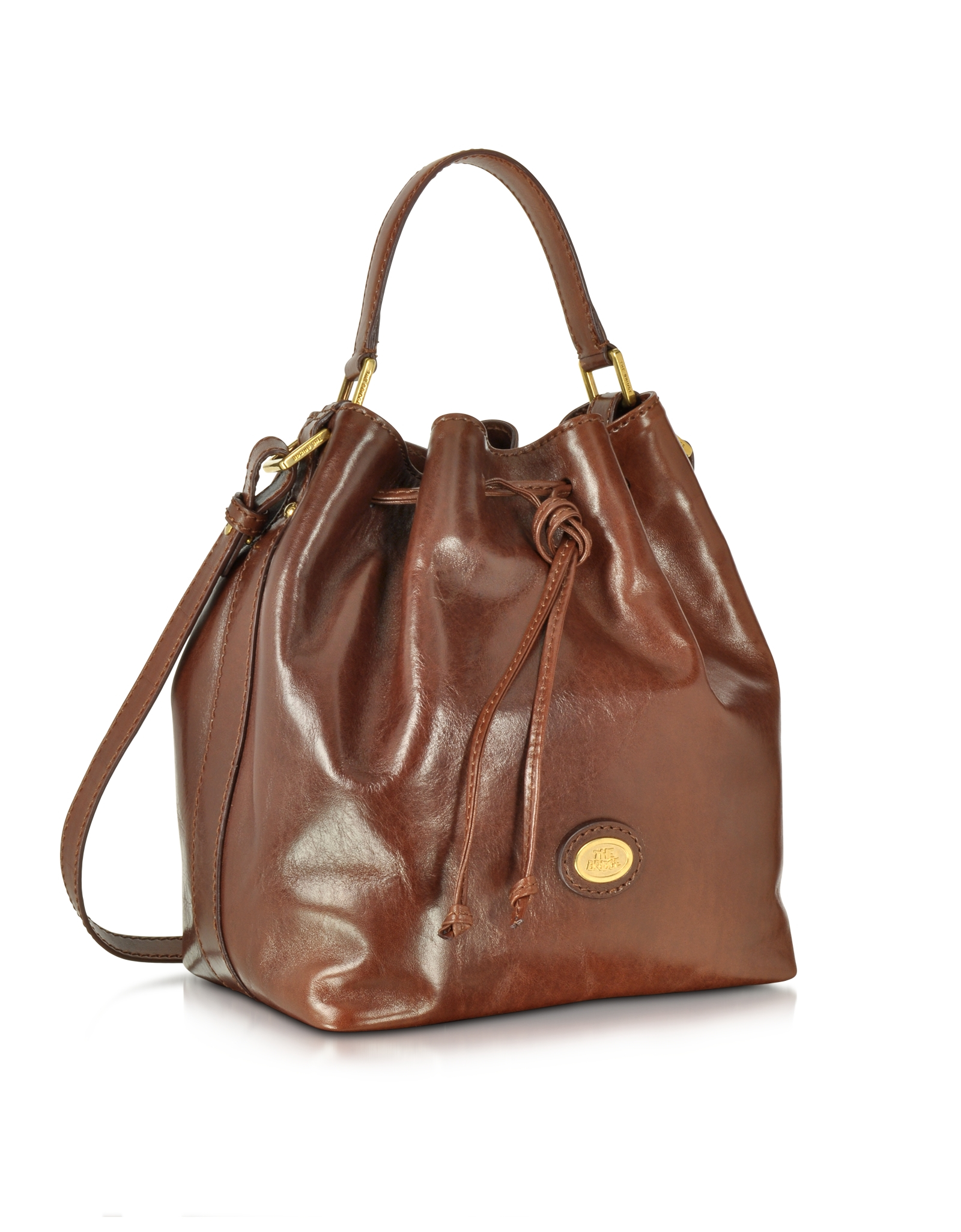 Lyst The Bridge Dark Brown  Leather  Bucket Bag  in Brown 