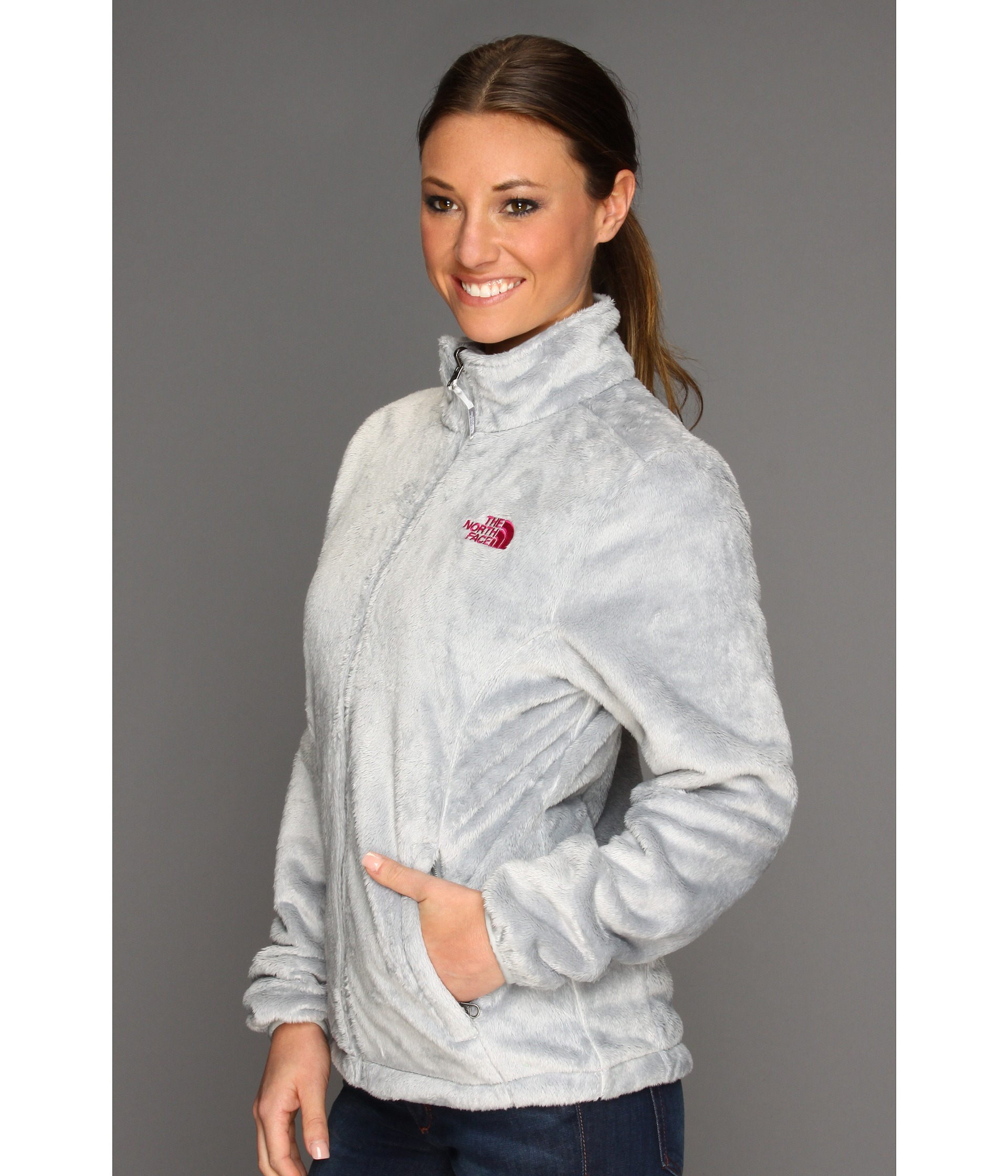 north face osito jacket grey