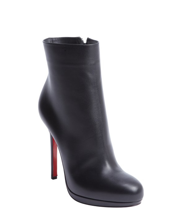 christian louboutin round-toe thigh-high boots Black leather ...  