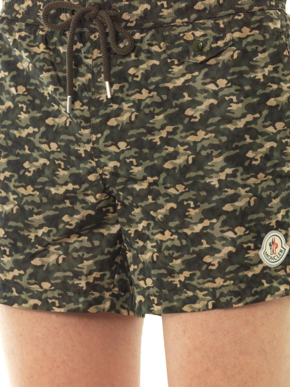 moncler camo swim shorts