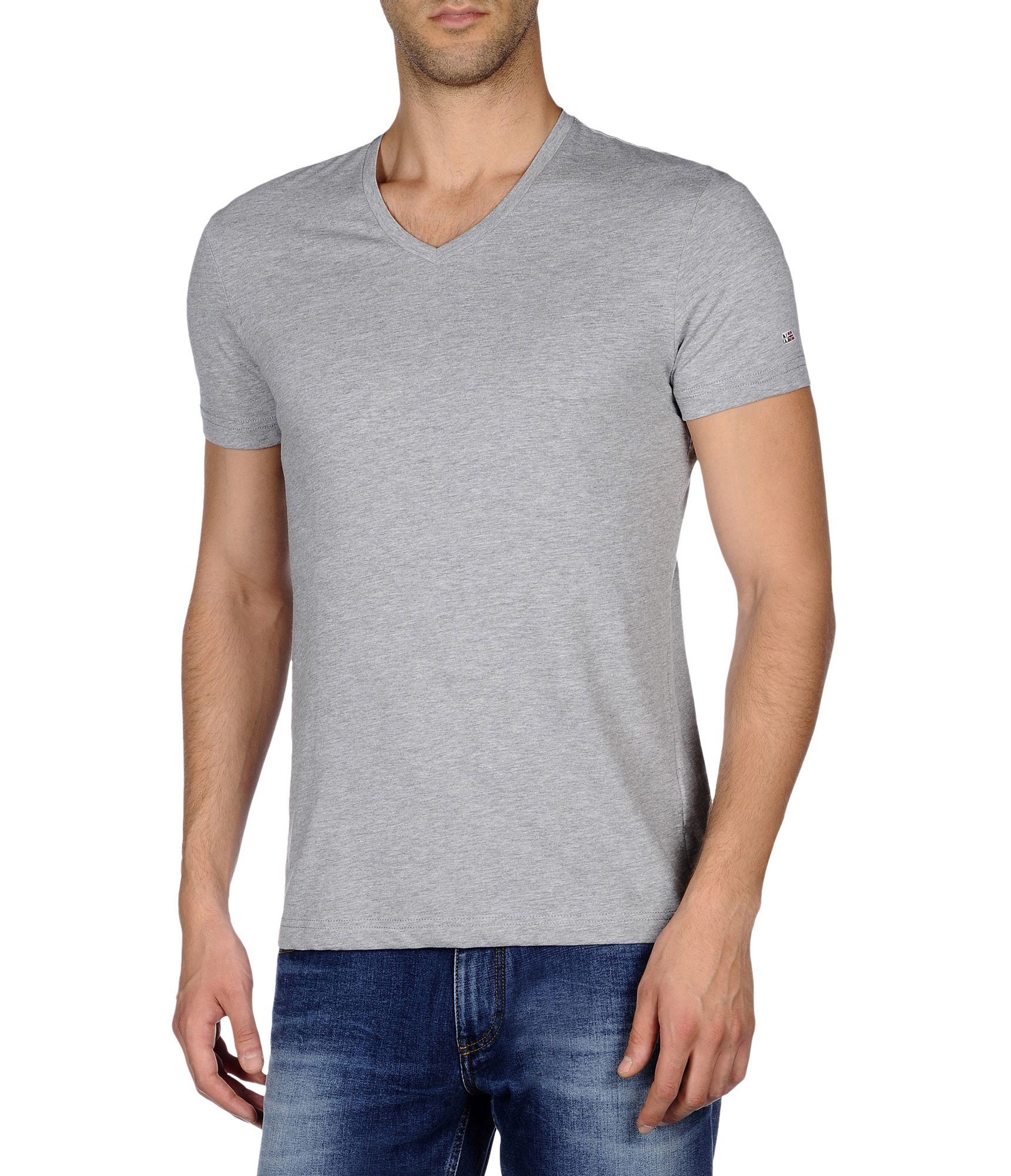 Napapijri Short Sleeve T-shirt in Gray for Men | Lyst