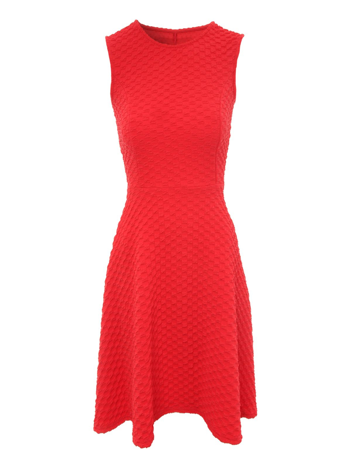Jane norman Textured Skater Dress in Red | Lyst