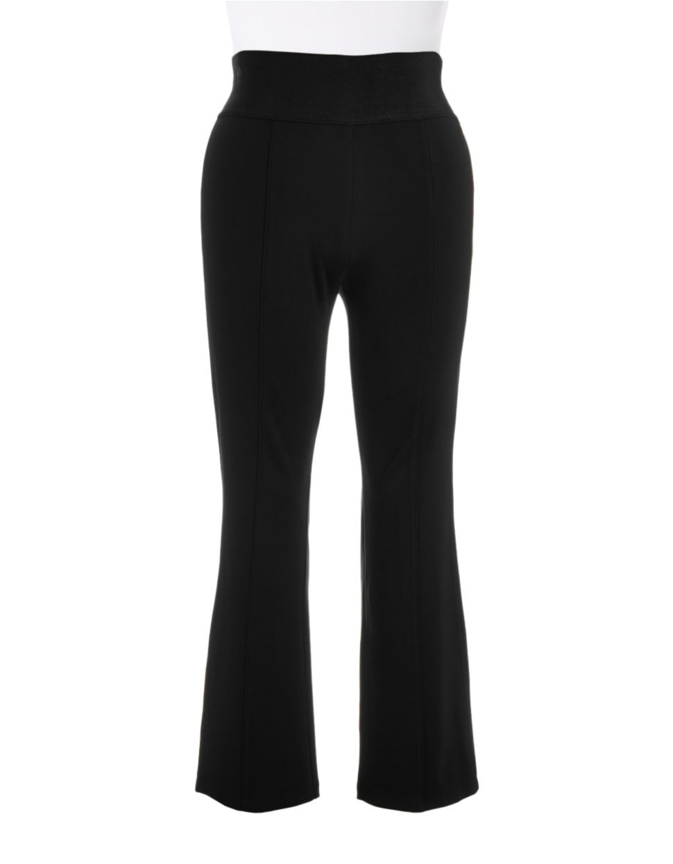 Lyst - Calvin Klein Plus Wide Waist Power Stretch Pants in Black