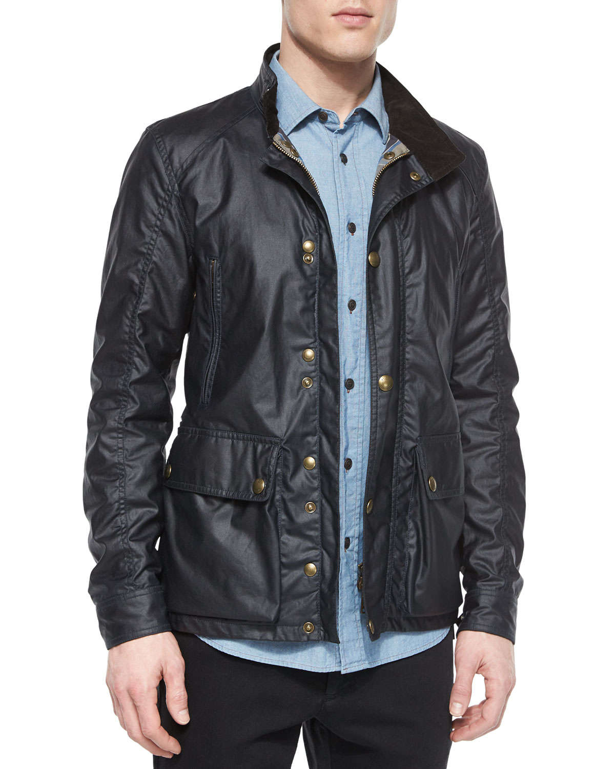 Lyst Belstaff Tourmaster Coated Jacket in Blue for Men