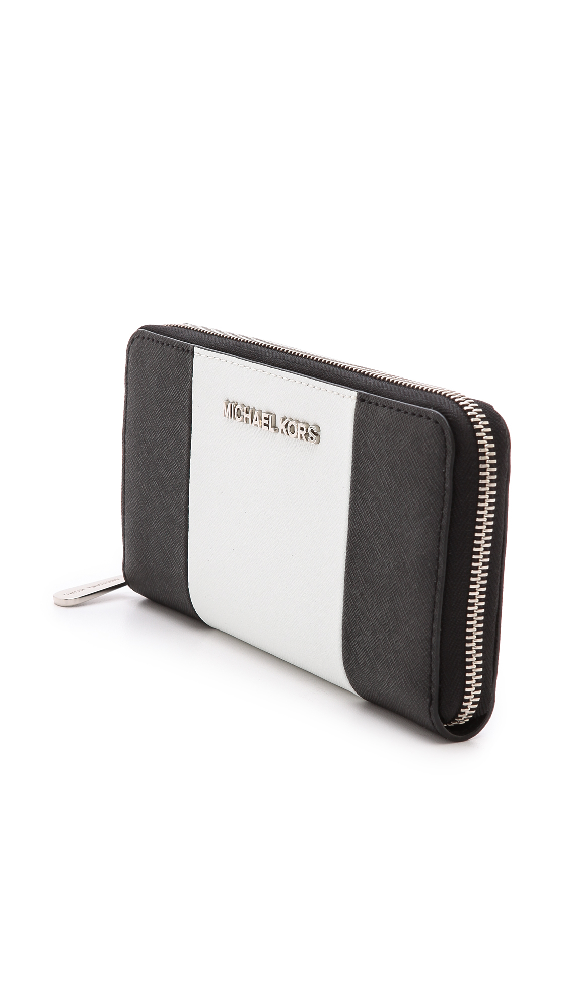 michael kors wallet black and white