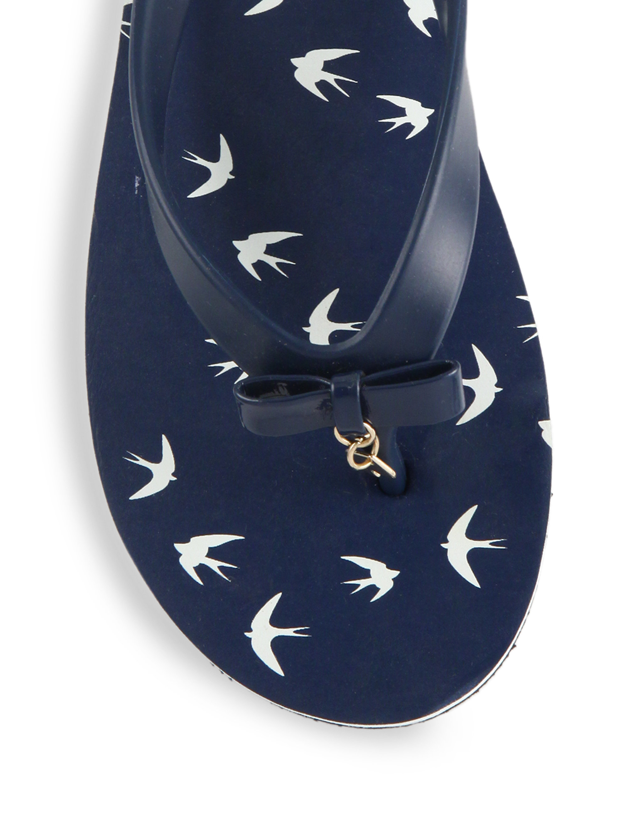 kate spade navy blue flip flops