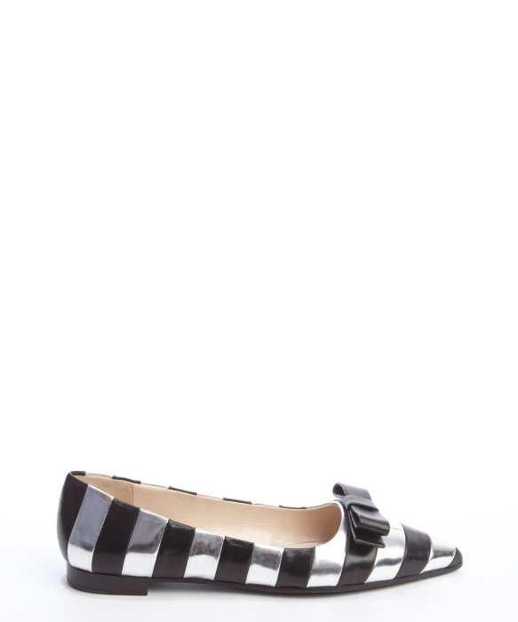 striped bow flats