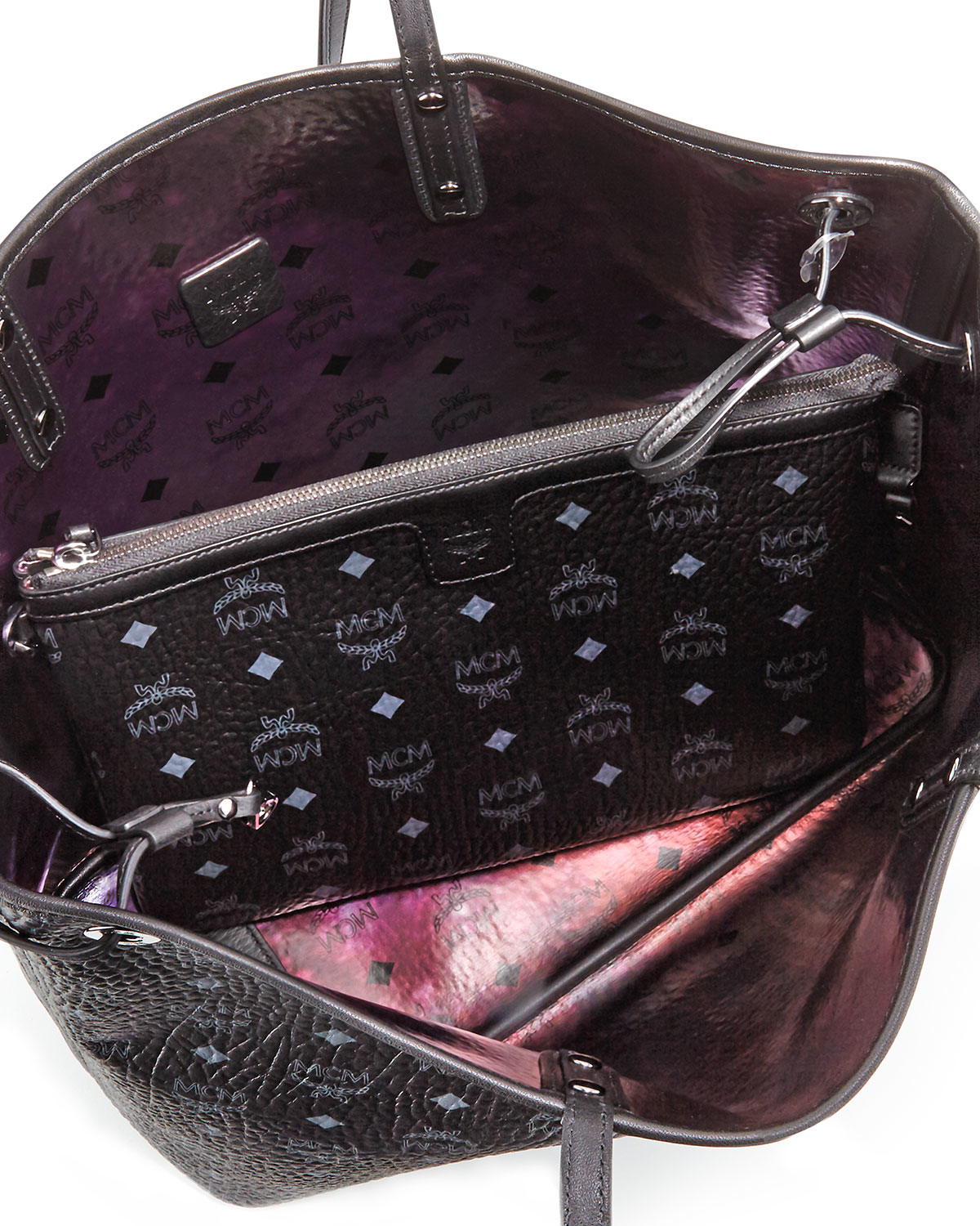 Mcm Shopper Project Visetos Medium Reversible Shopper Tote Bag in Black | Lyst