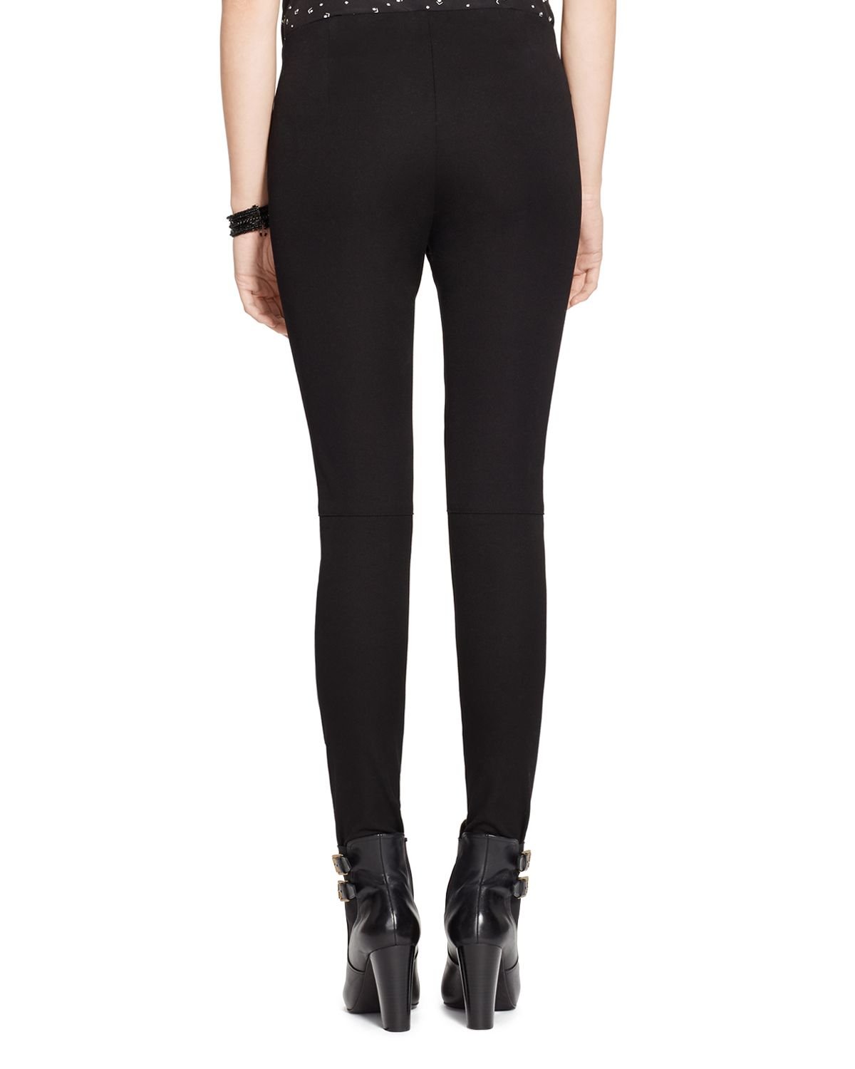 Lyst - Ralph Lauren Lauren Faux Leather Leggings in Black