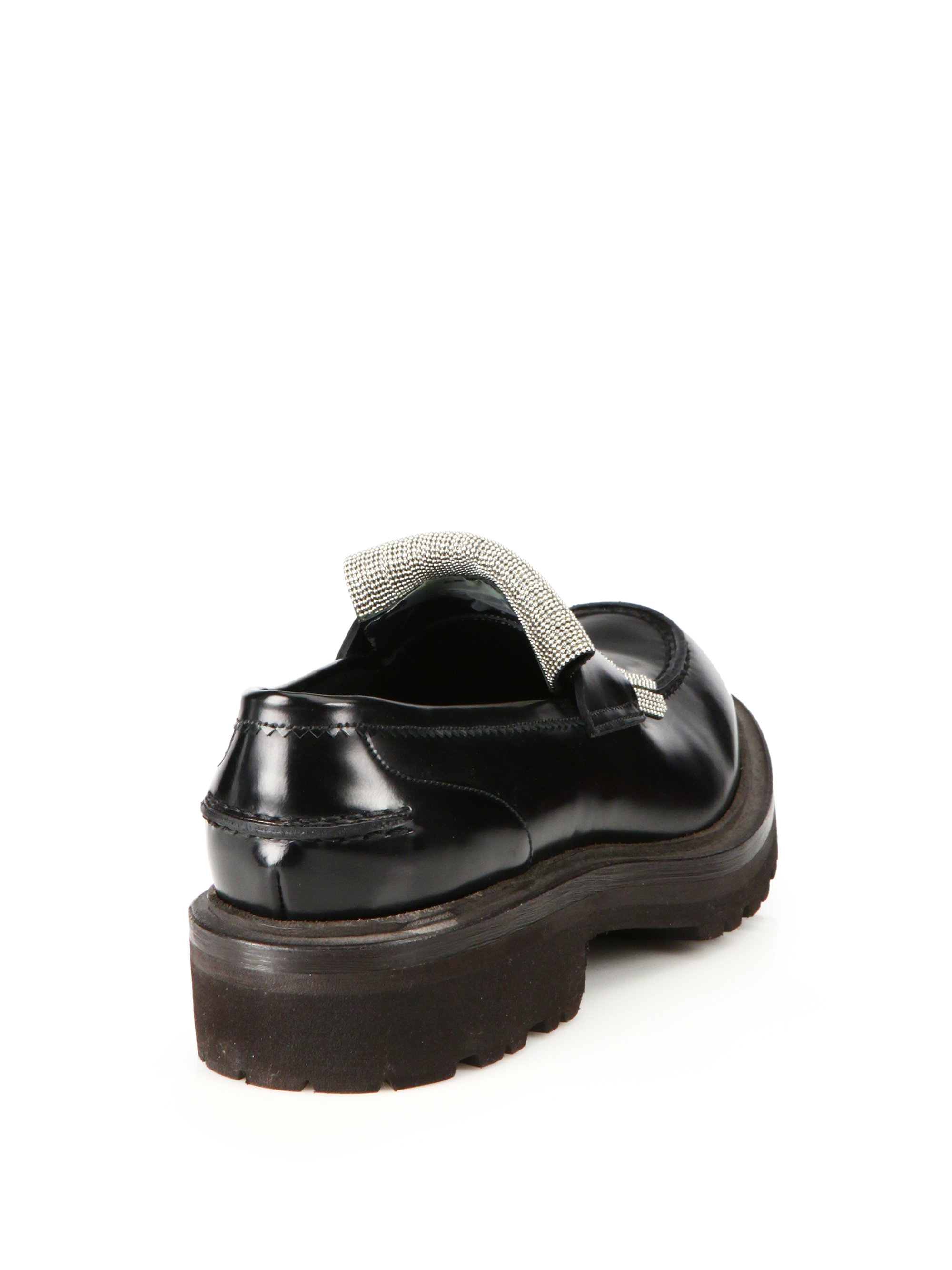 platform loafers black brunello cucinelli monili fringed leather platform loafers platform loafers black brunello cucinelli monili fringed leather platform loafers