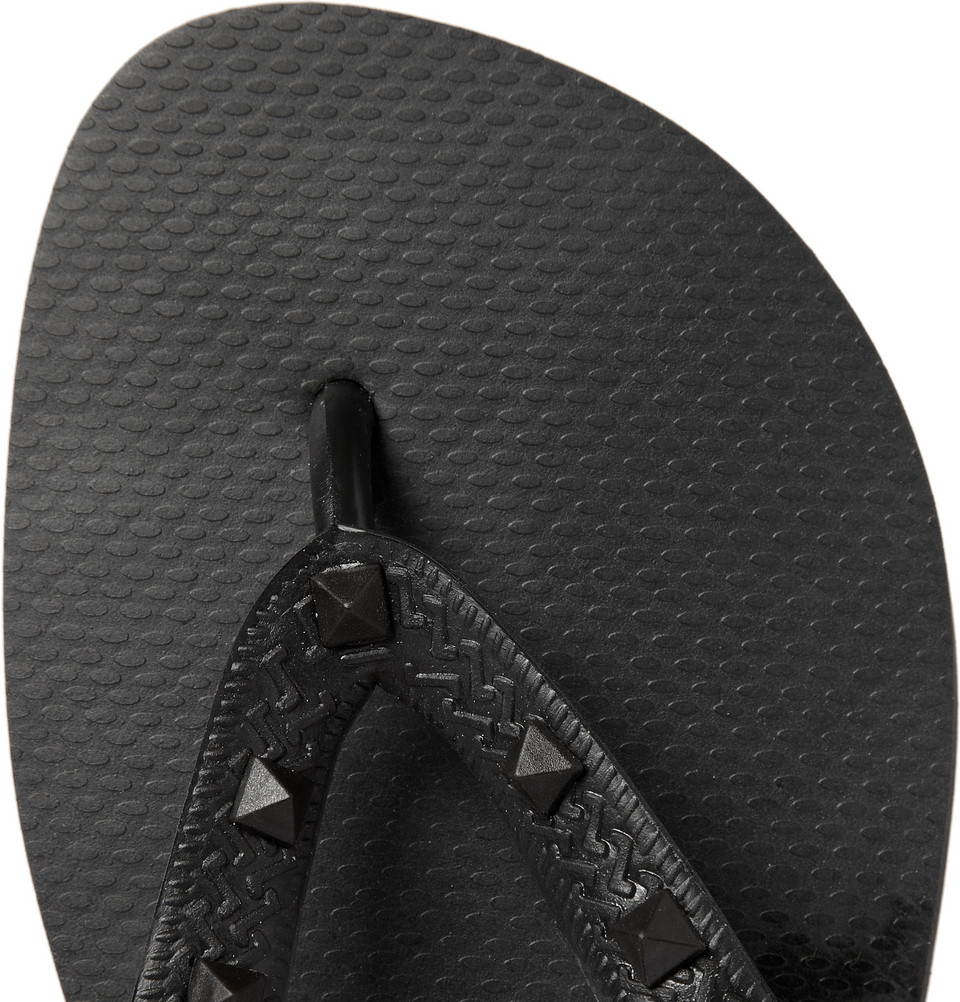 Lyst - Valentino Havaianas Studded Rubber Flip Flops in Black for Men