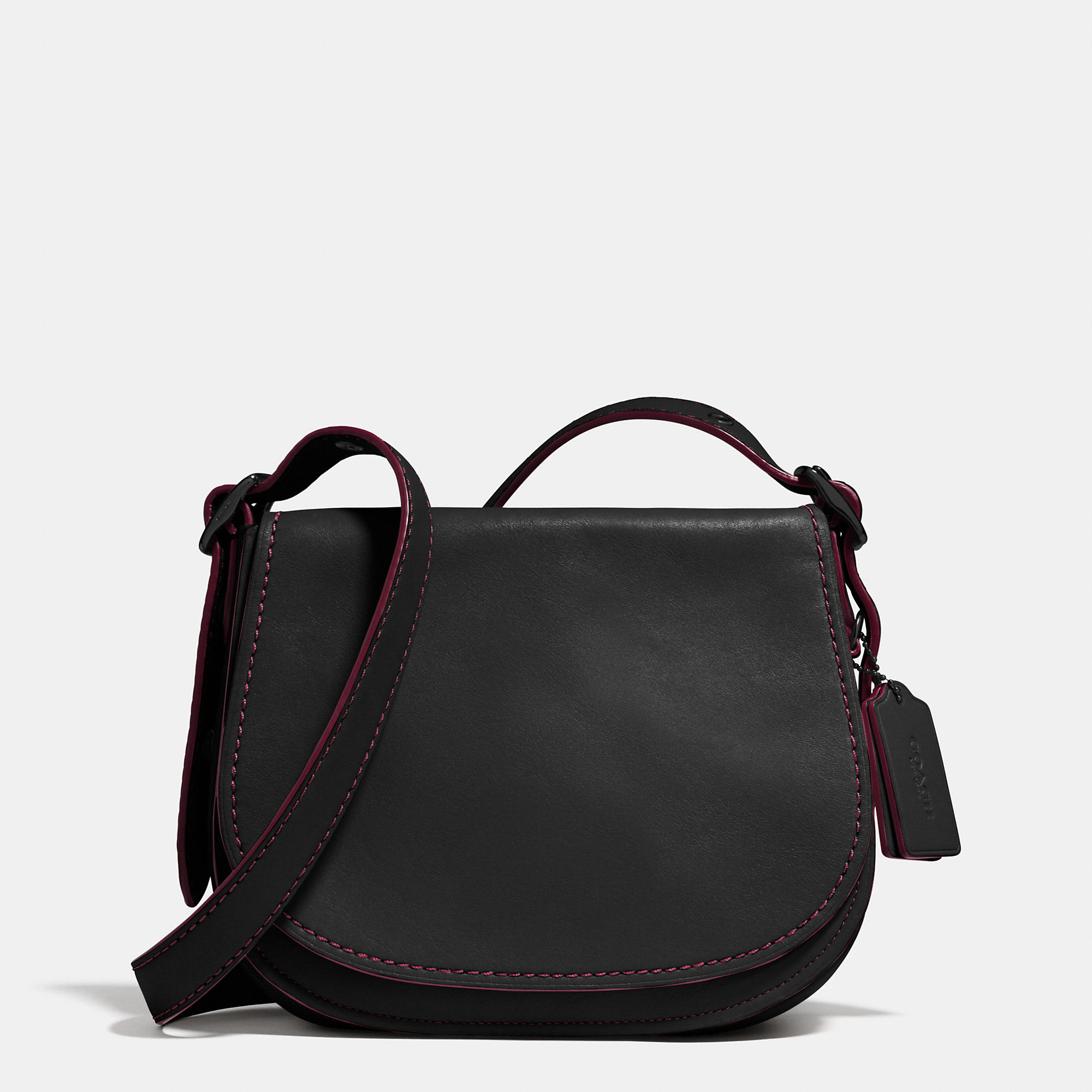 Lyst - Coach Saddle Bag 23 In Glovetanned Leather in Black