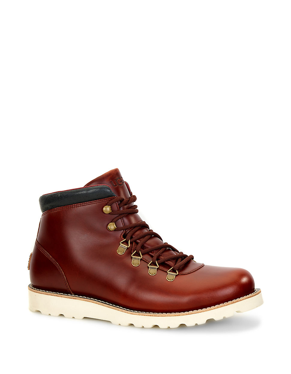 Ugg Boysen Shearling-lined Utility Boots in Red for Men | Lyst