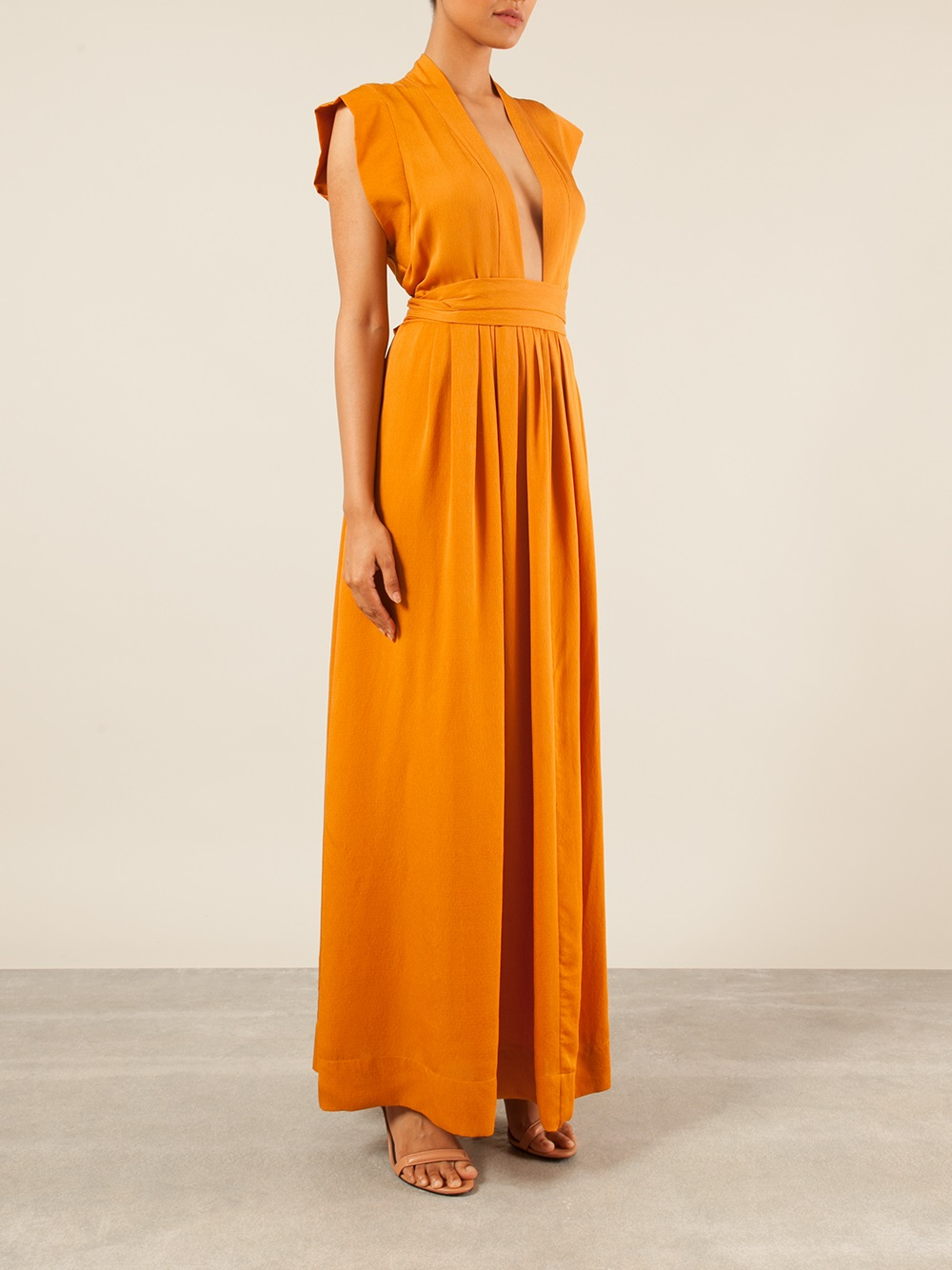 Isabel Marant 'Zack' Dress in Orange - Lyst