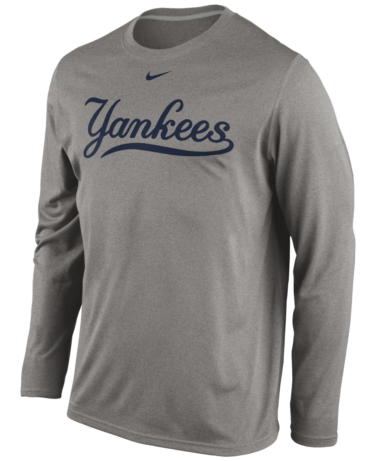 Lyst - Nike Men's Long-sleeve New York Yankees Legend T-shirt in Gray ...