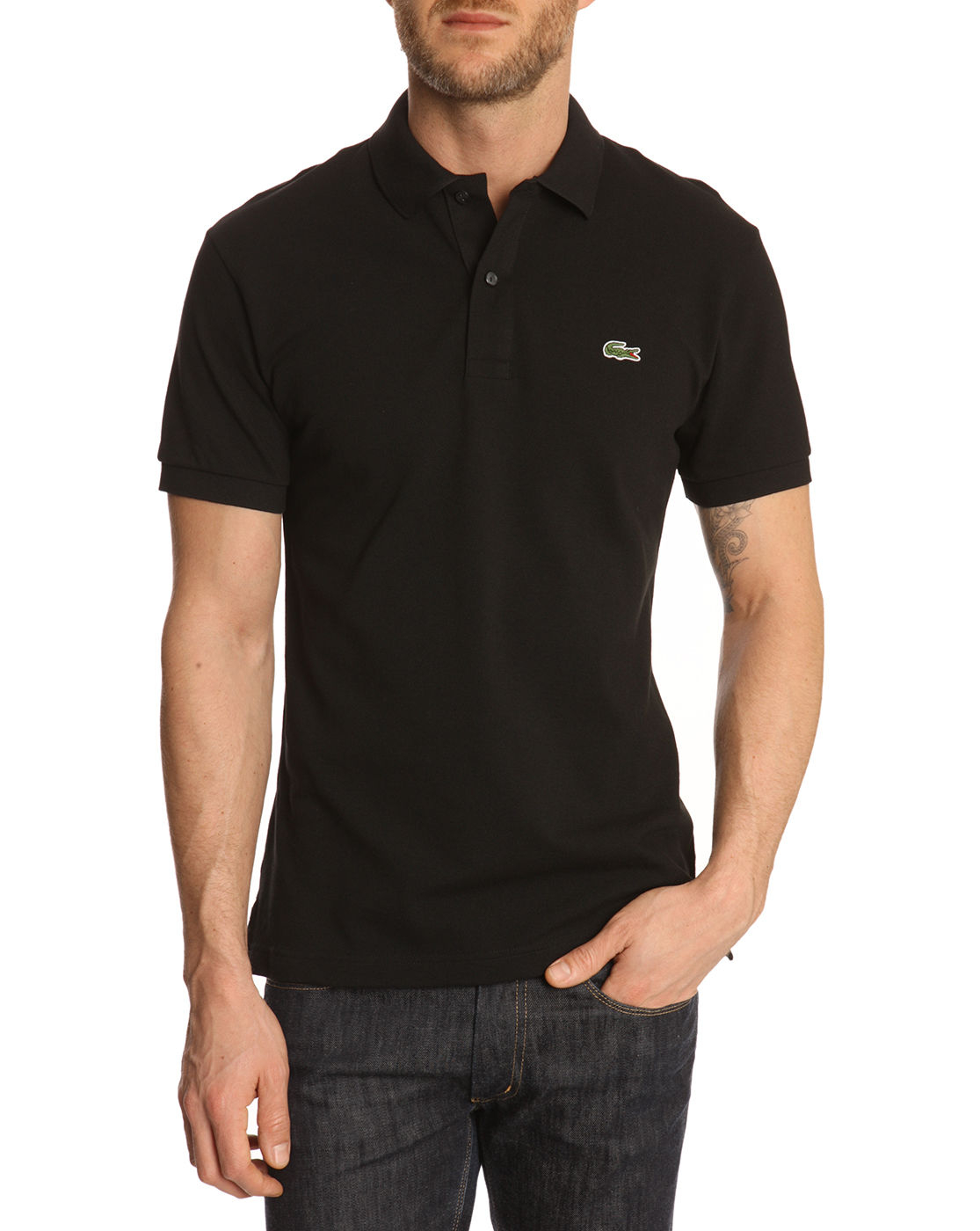 lacoste-black-slim-fit-polo-shirt-in-black-for-men-lyst