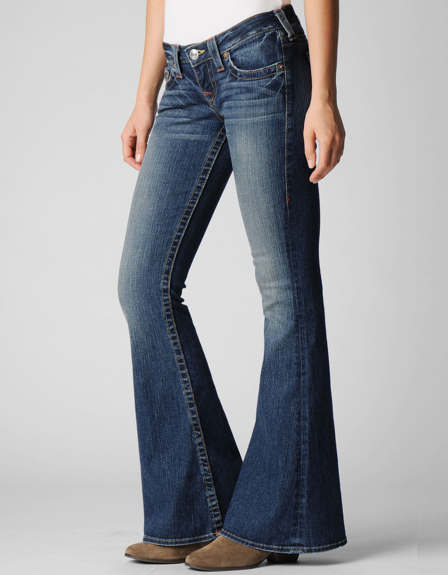 True religion Womens Originals Carrie Low Rise Flare in Blue | Lyst