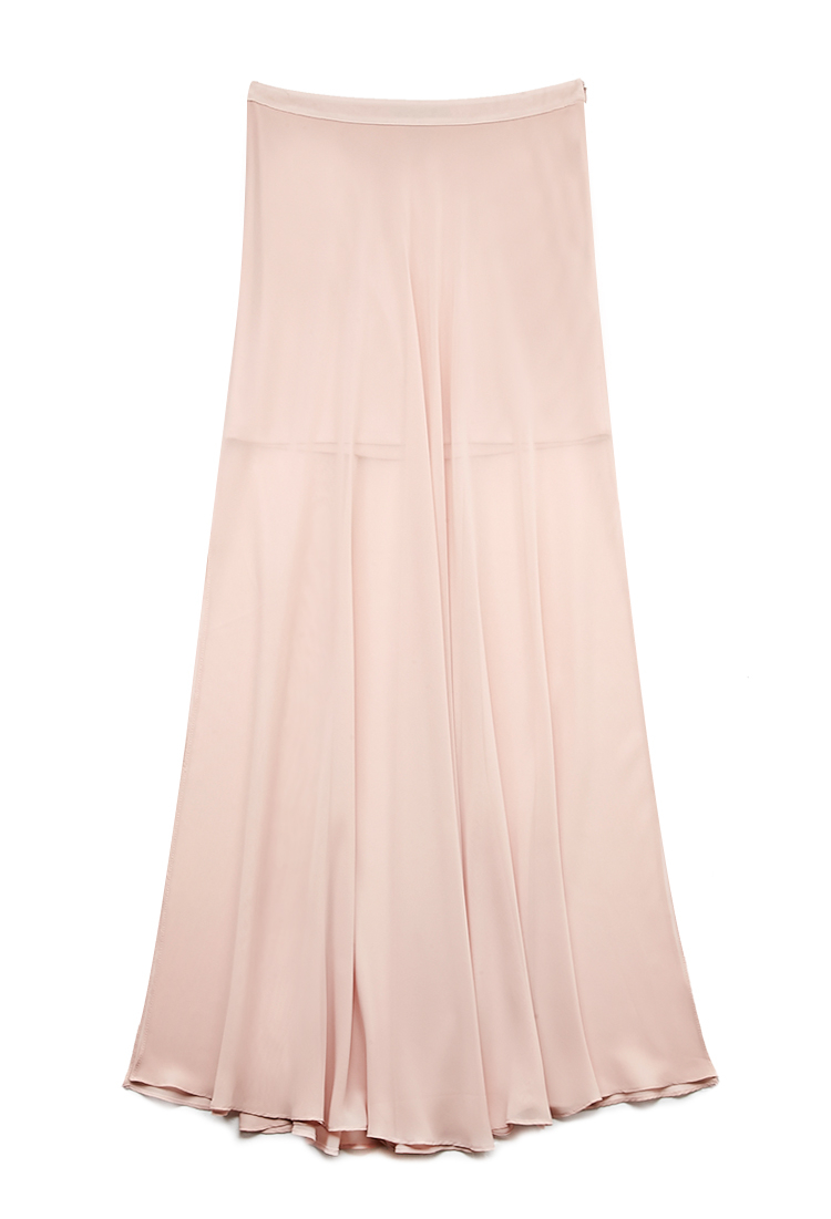 Forever 21 Must-Have M-Slit Maxi Skirt in Pink (Blush) | Lyst