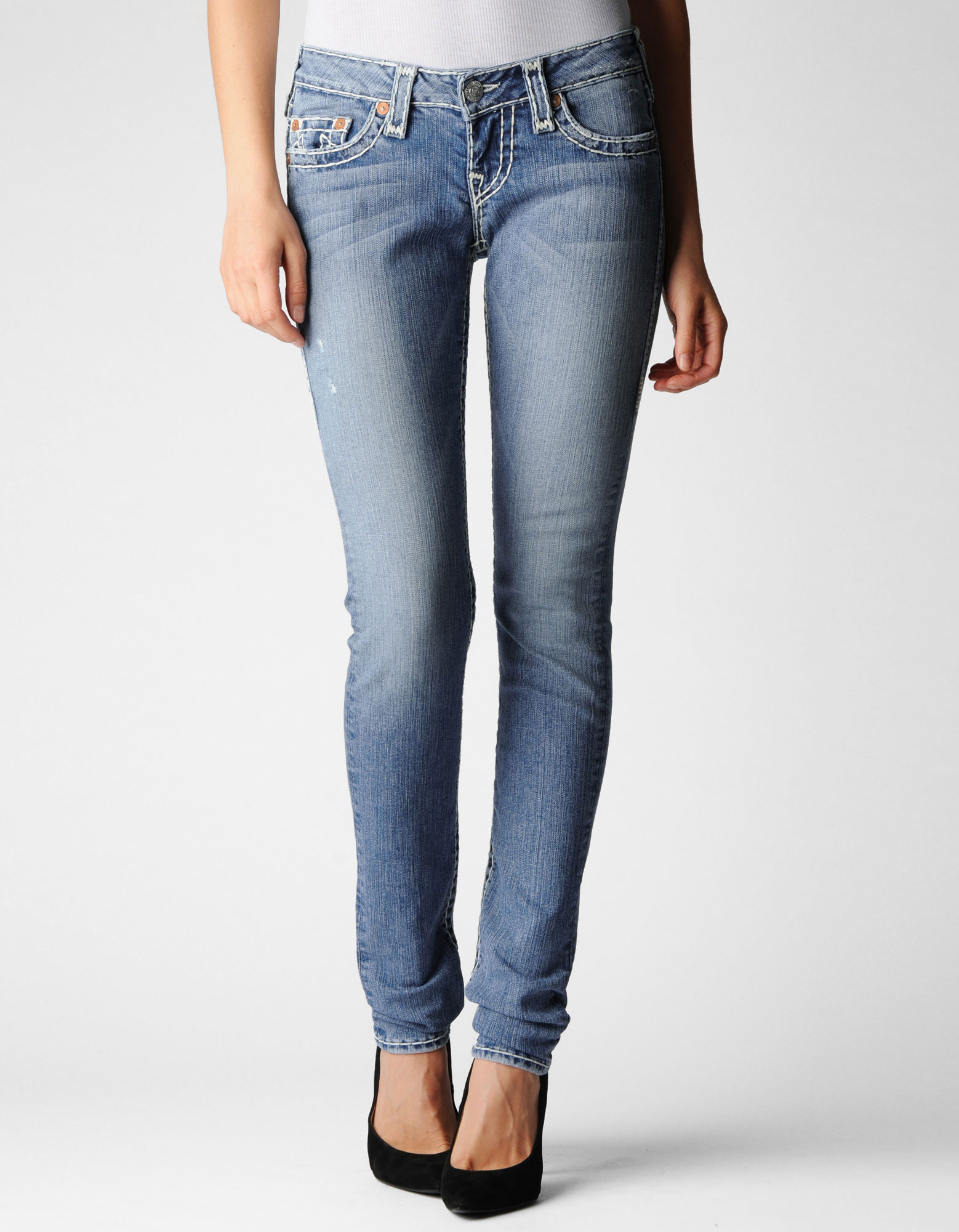 True religion Stella Skinny Super T Womens Jean in Blue | Lyst