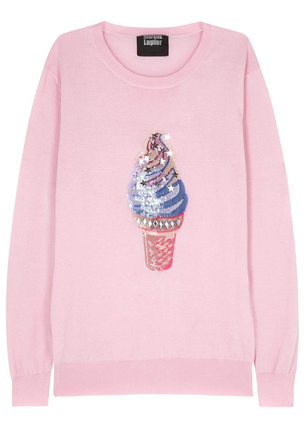 Markus lupfer Sequin Ice-Cream Sweater in Pink | Lyst