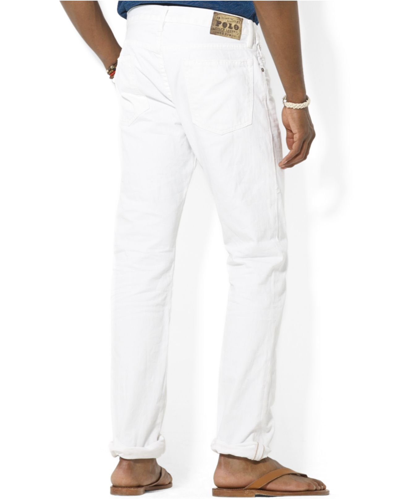 men's white jeans slim fit