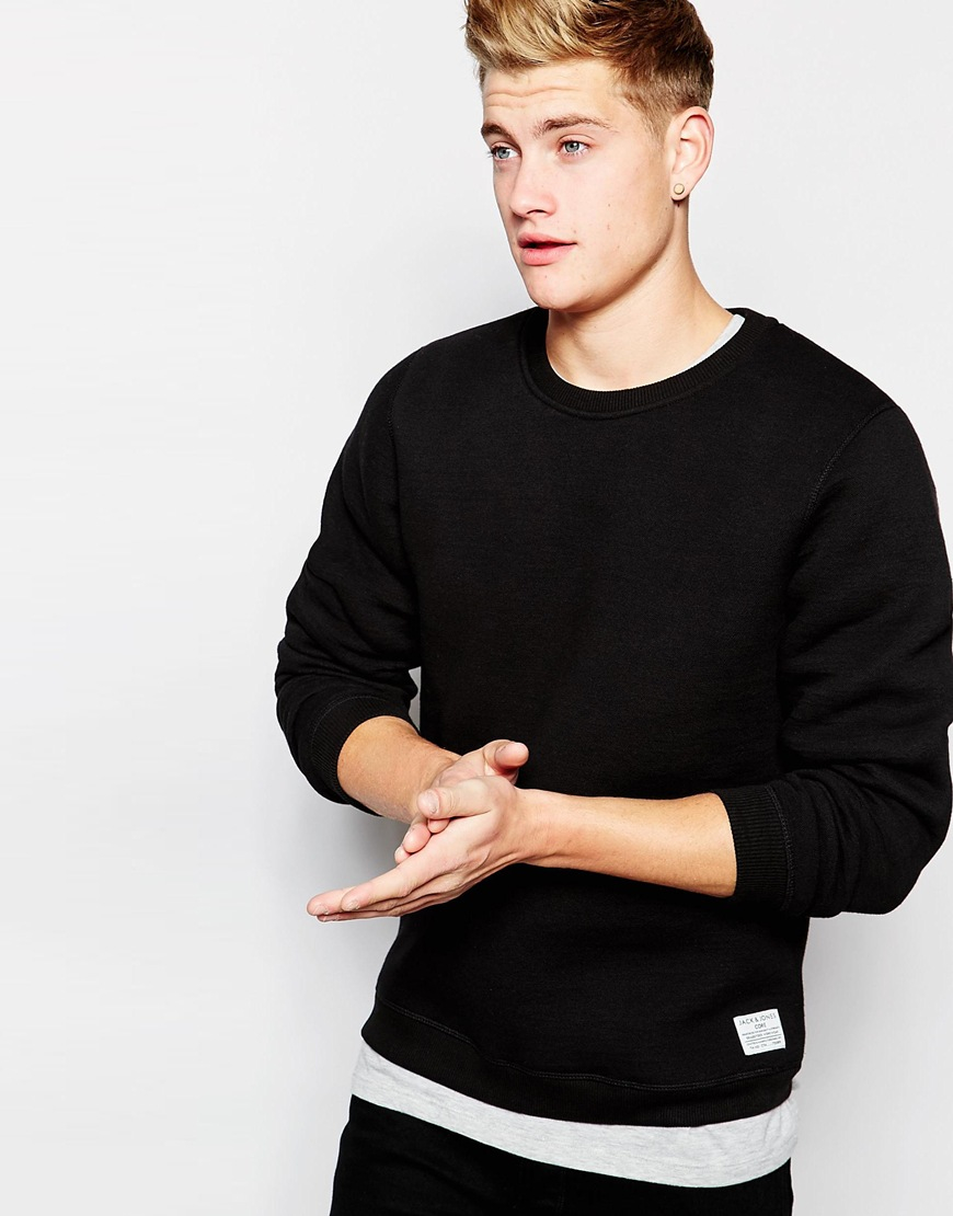 jack and jones black sweatshirt