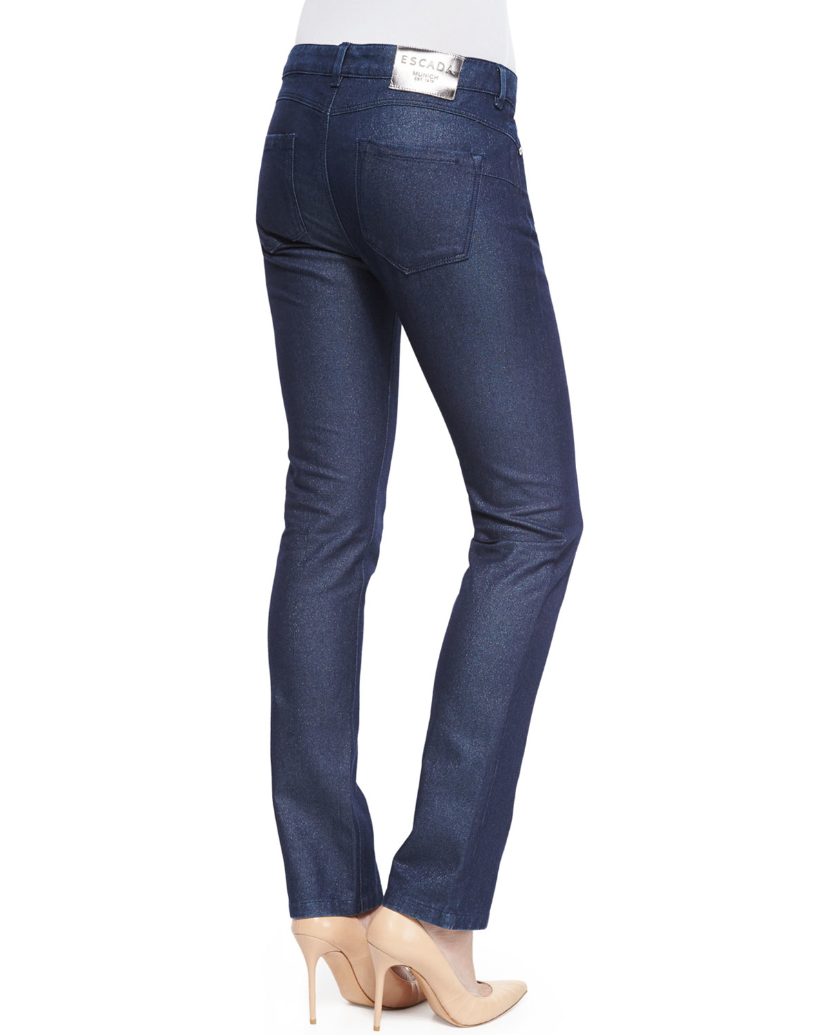 Escada Sparkle Slimleg Classic Jeans in Blue Lyst