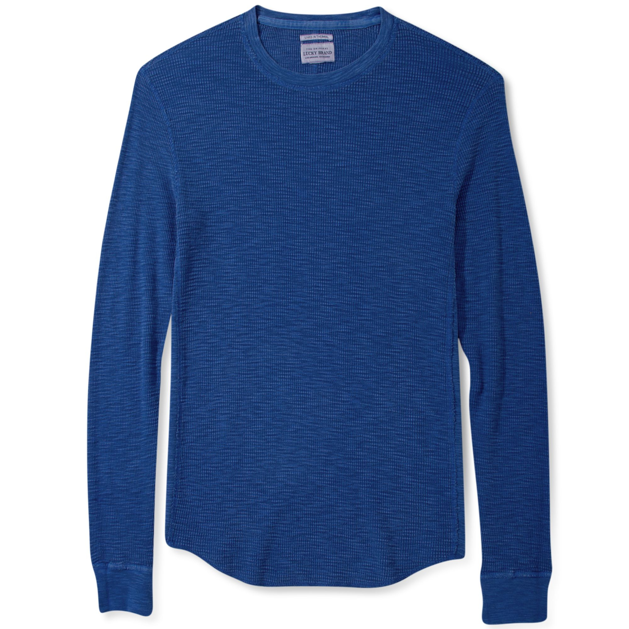 Lucky brand Slub Thermal Long Sleeve Shirt in Blue for Men (True Blue ...