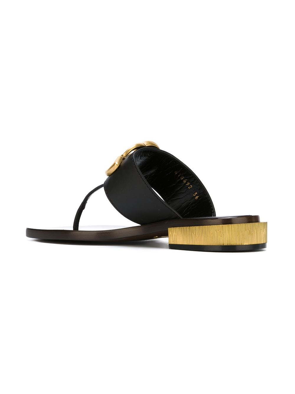 double g leather sandals