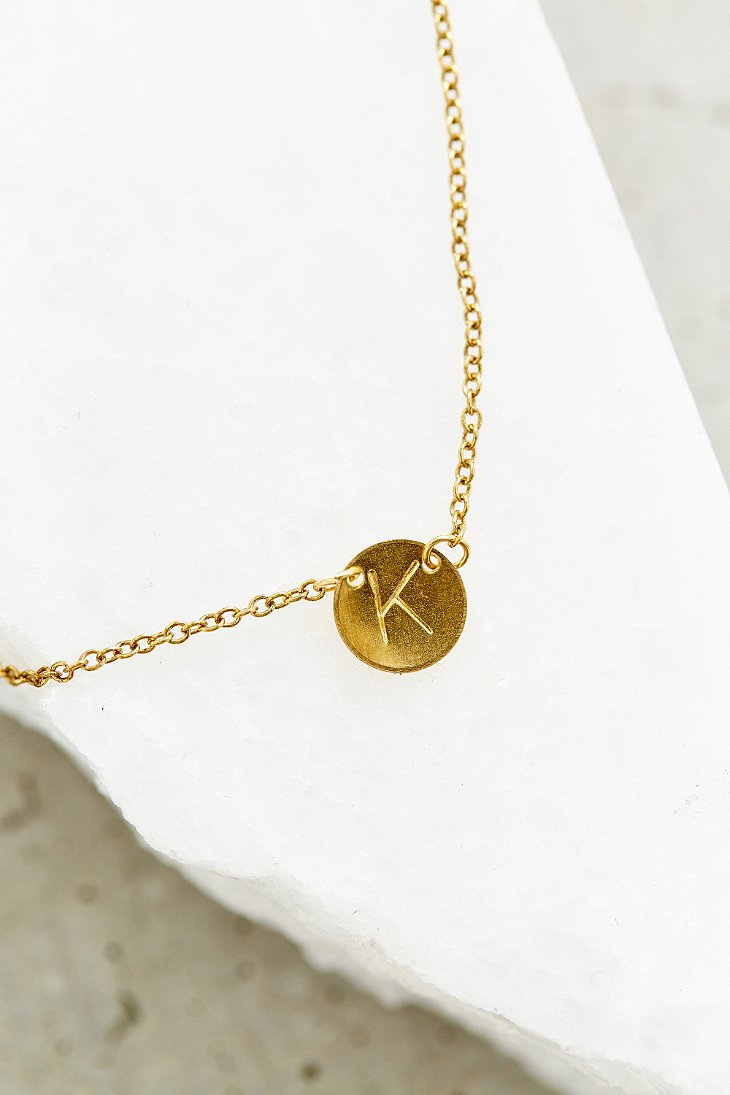 Lyst - Urban Outfitters Layering Initial Charm Necklace in Metallic