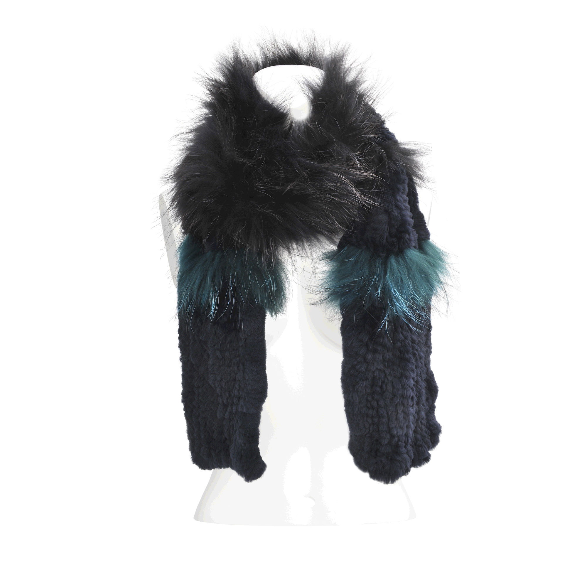 Lyst Yves Salomon Fur Scarf In Blue lyst yves salomon fur scarf in blue