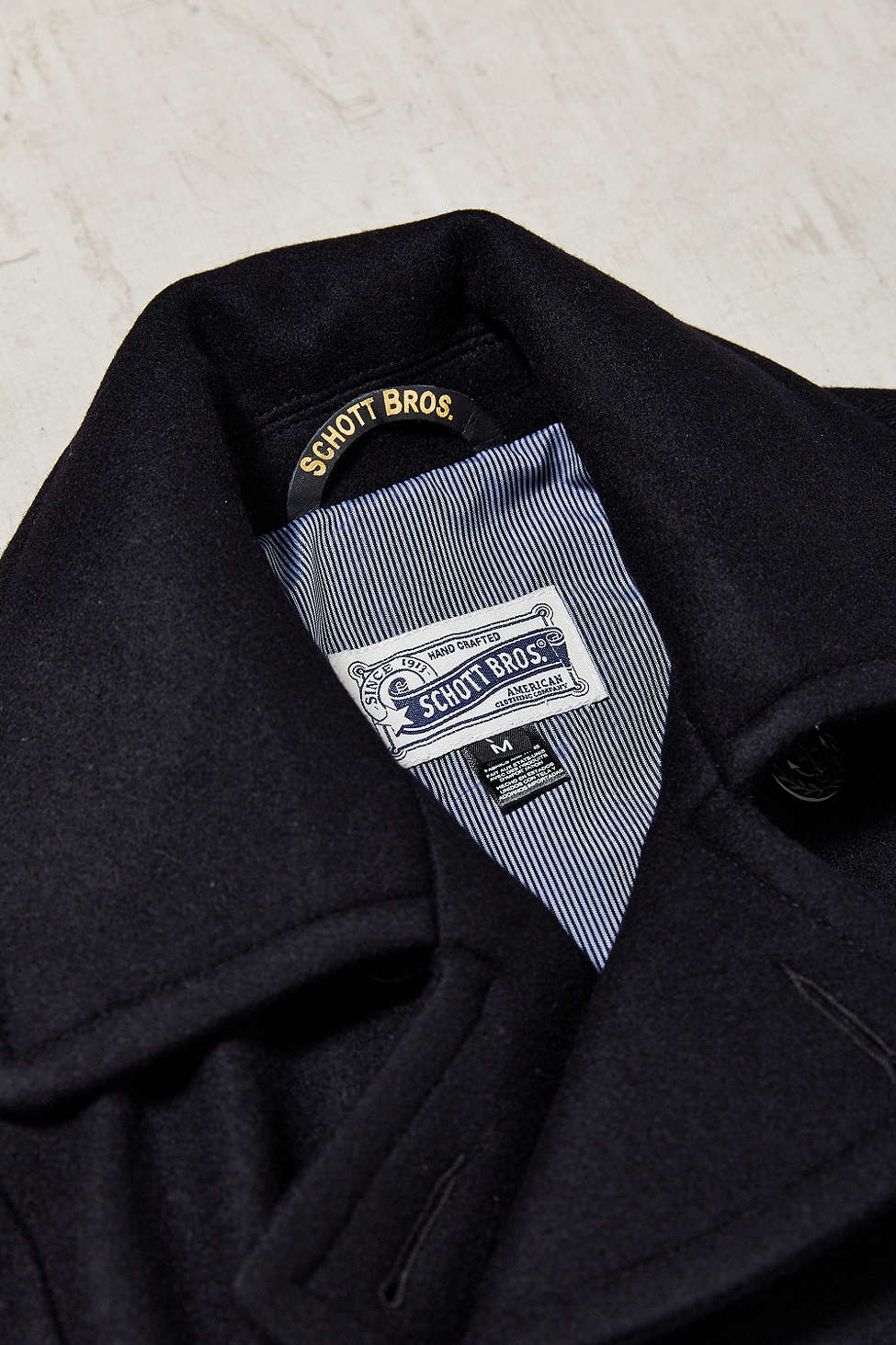 Mi Rakuten Global Market Navy Shot Schott 779 Wool Pea Coat Schott Nyc Wool Peacoat