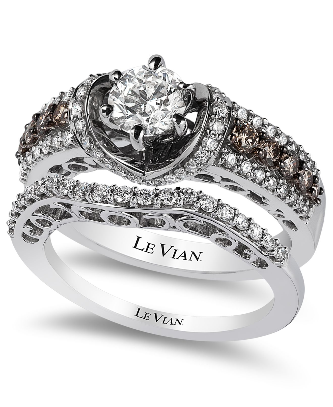 Lyst Le Vian Bridal Chocolate Diamonds And White Certified Diamond Gallery