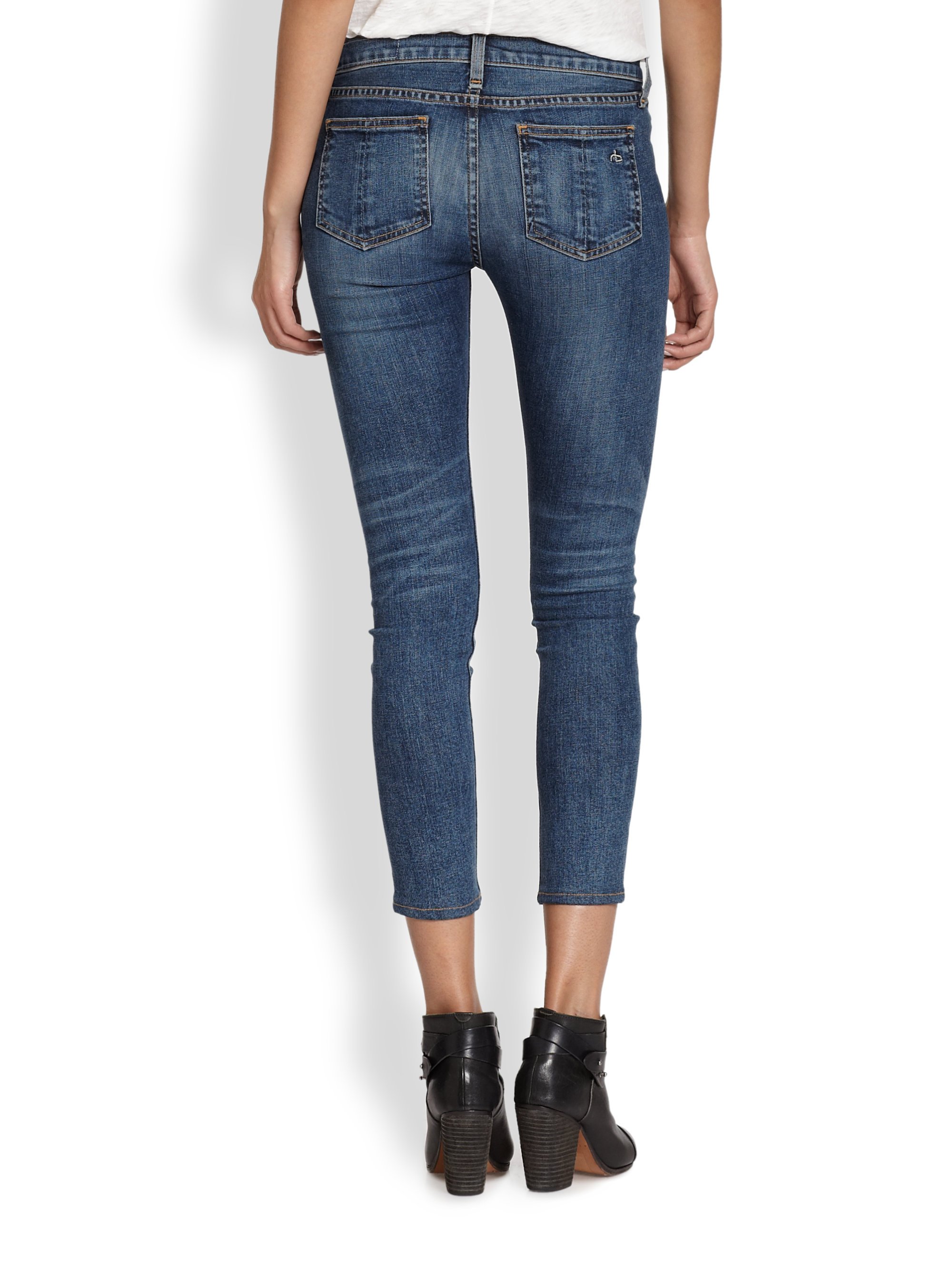 Lyst - Rag & Bone The Capri Skinny Jeans in Blue