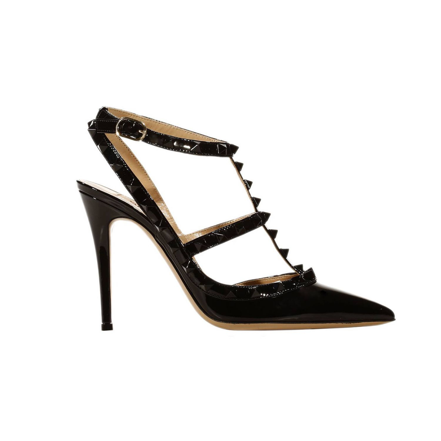 Valentino Shoes Heel 10 Rockstud Patent with Studs in Black | Lyst