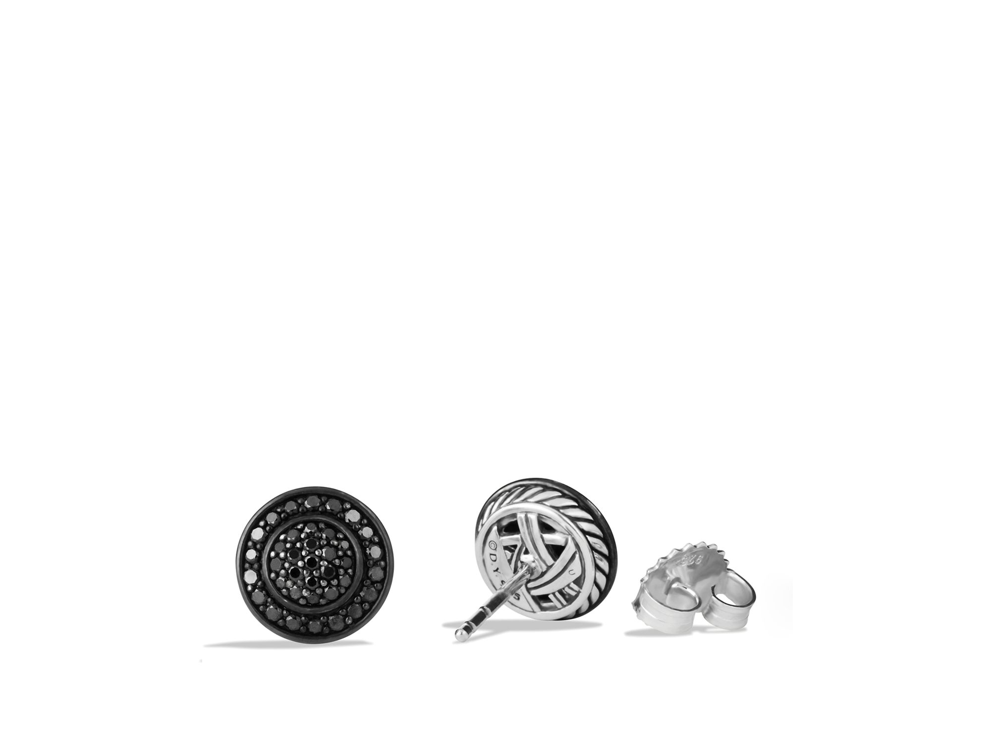 Lyst David Yurman Cerise Mini Earrings With Black Diamonds In Gallery