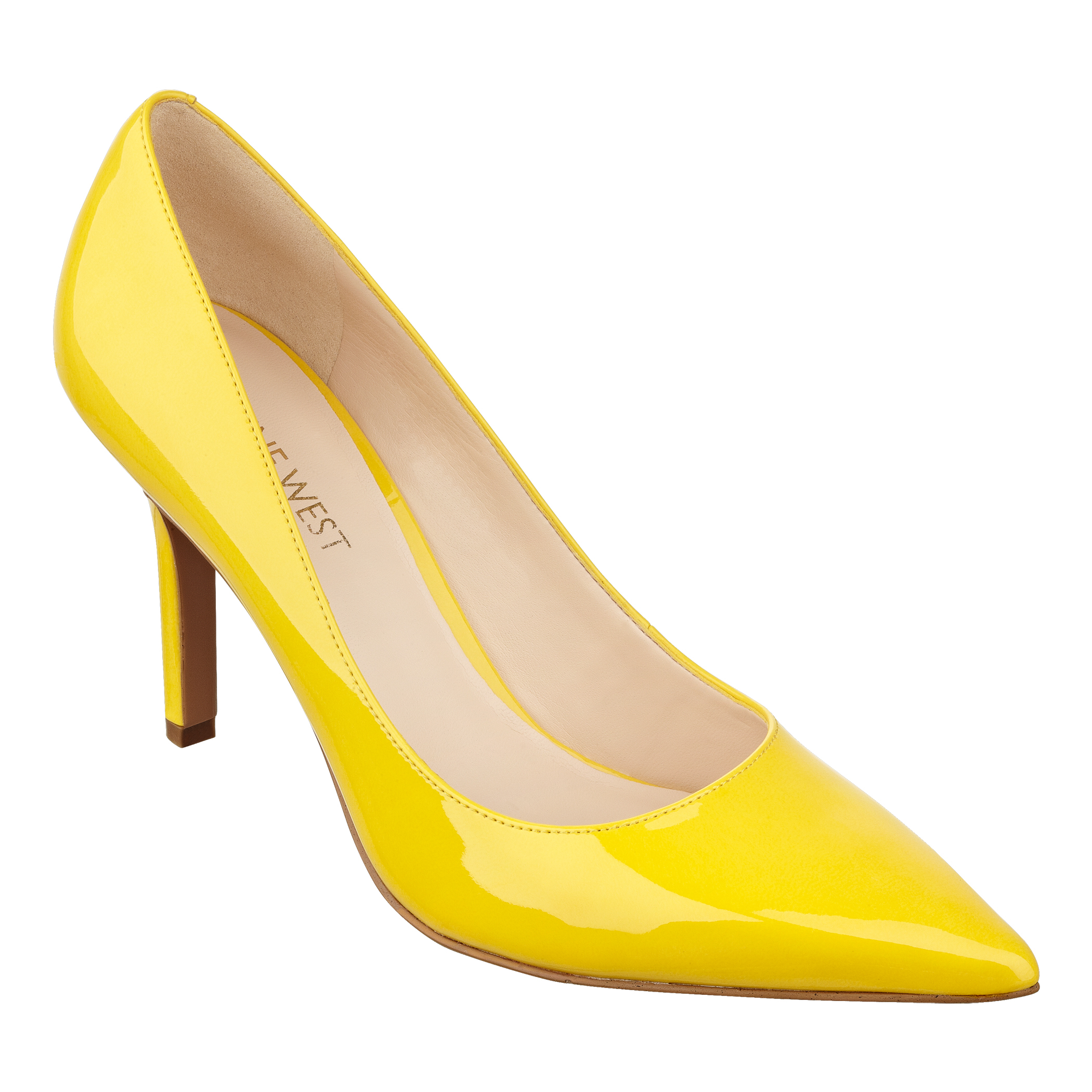 Nine west Martina Pointy Toe Pump in Yellow Lyst