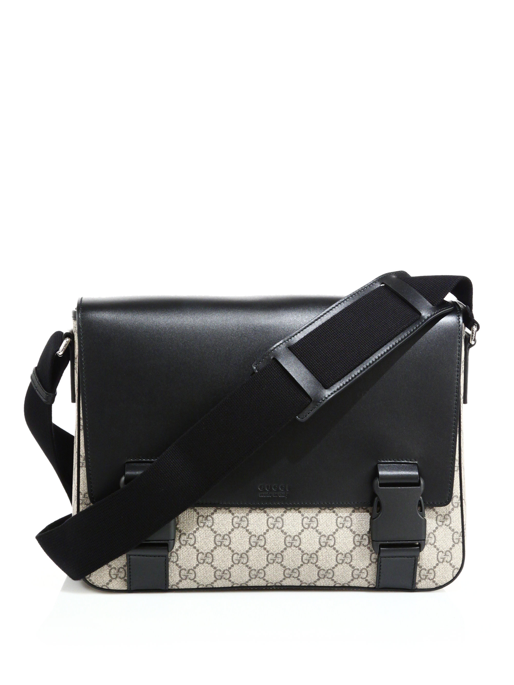 Gucci Gg Canvas Messenger Bag Black
