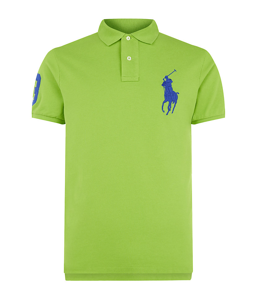 Polo Ralph Lauren Slim Fit Big Pony Polo Shirt in Green for Men (denim ...