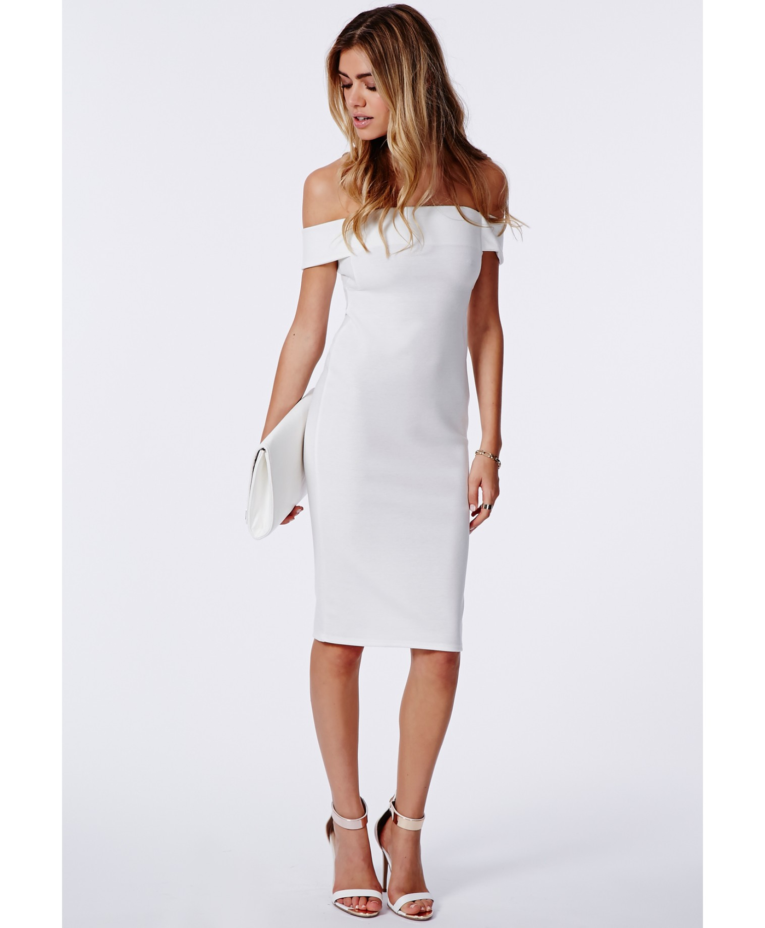 missguided white joy bardot bodycon midi dress white product 2 445078101 normal