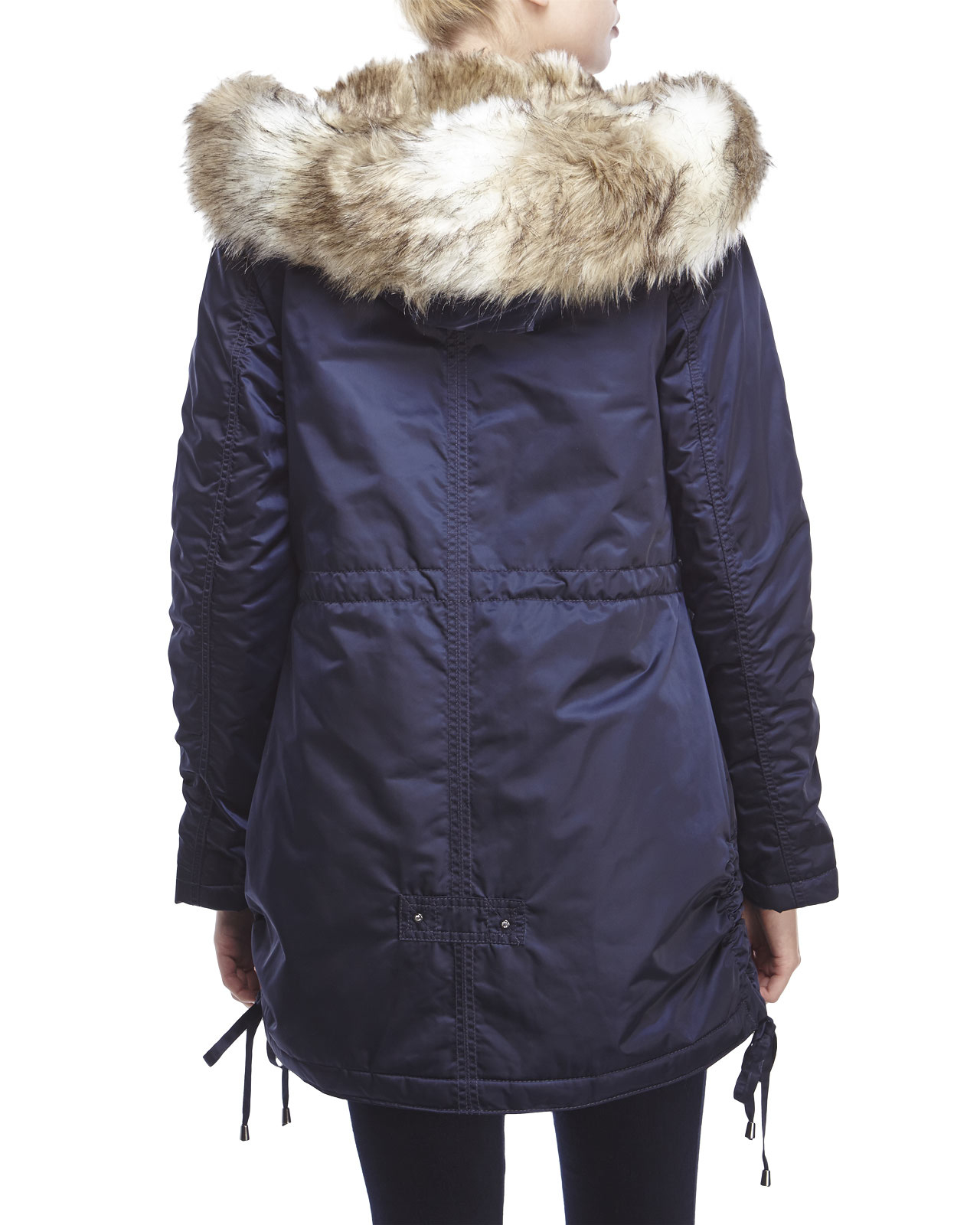 laundry by shelli segal faux fur hooded jacket
