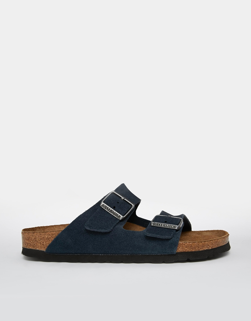 navy suede flat sandals