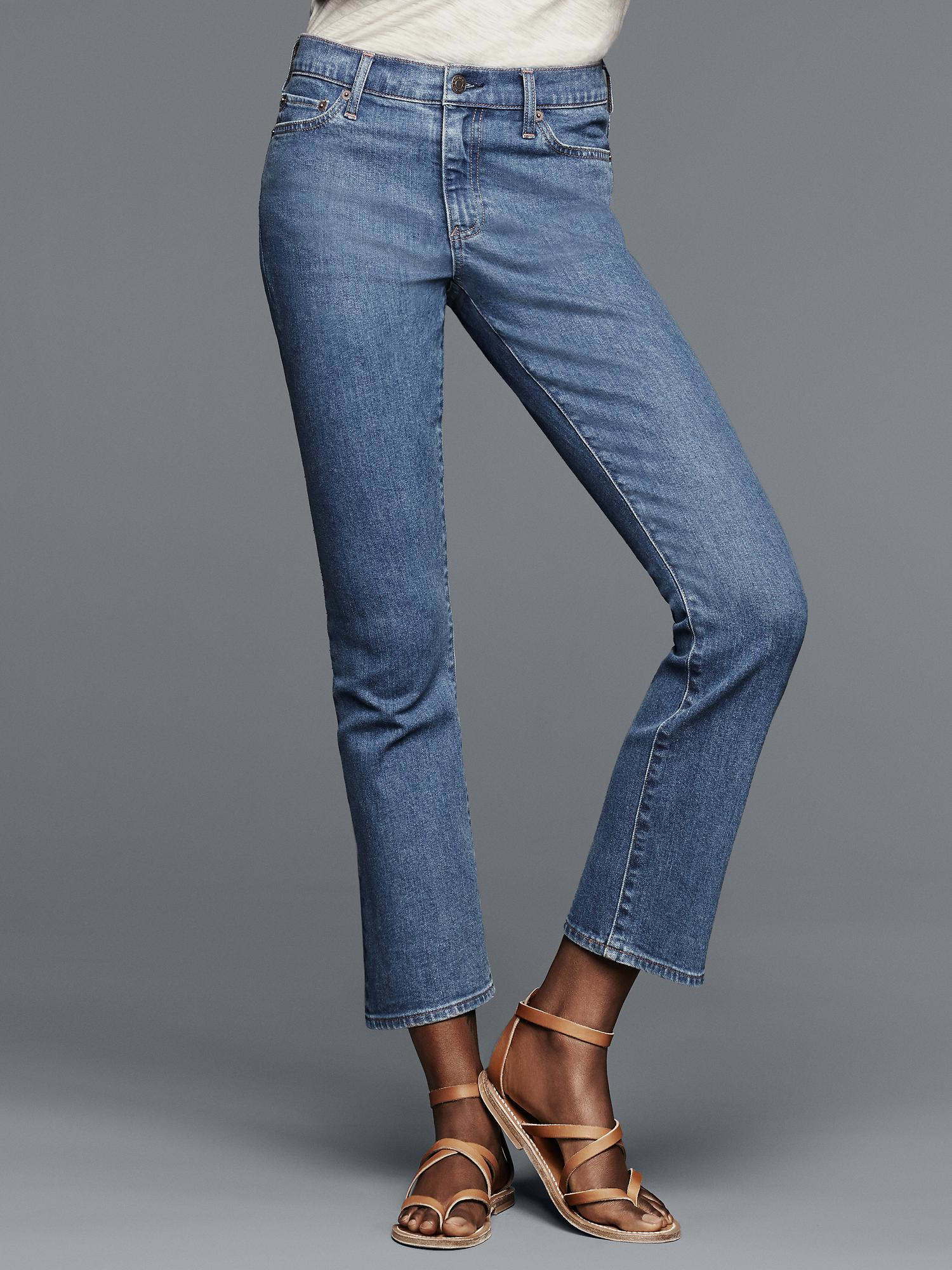 Gap Authentic 1969 Crop Kick Jeans in Multicolor (LIGHT INDIGO) Save