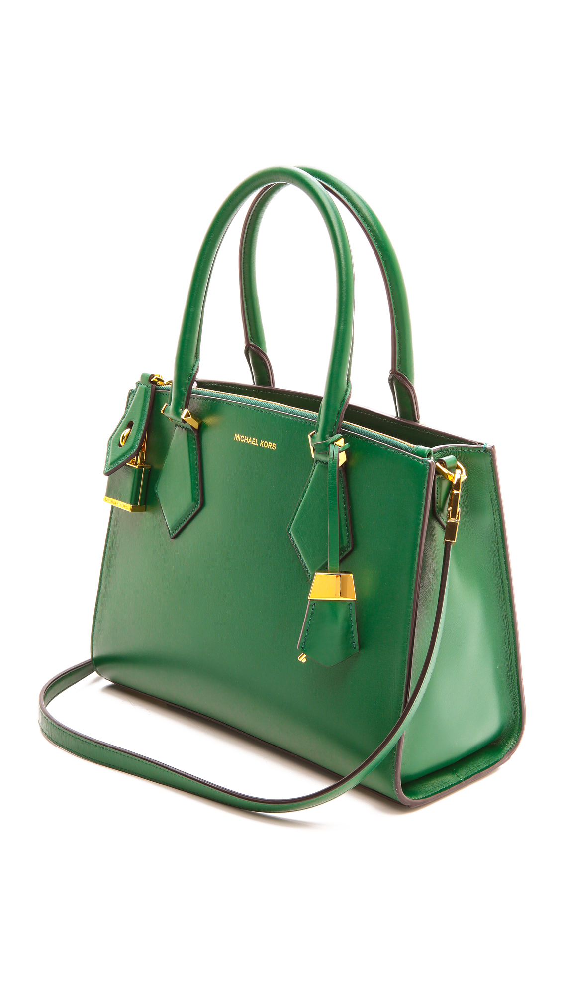 Lyst - Michael Kors Casey Medium Satchel Dark Emerald in Green