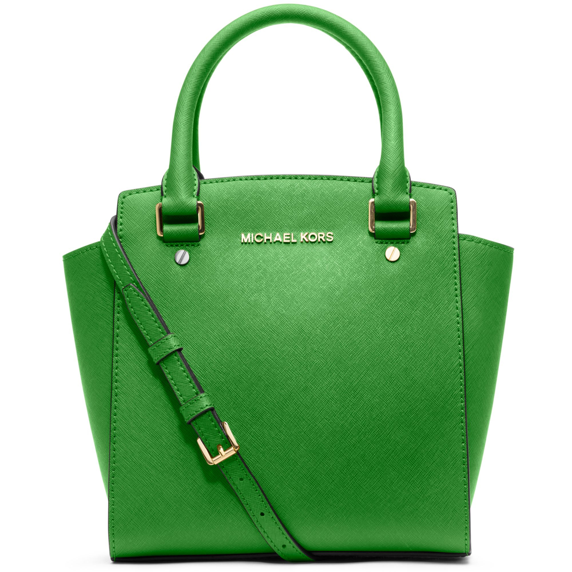 Michael Kors Selma Large Messenger Bag in Green (PALM) | Lyst