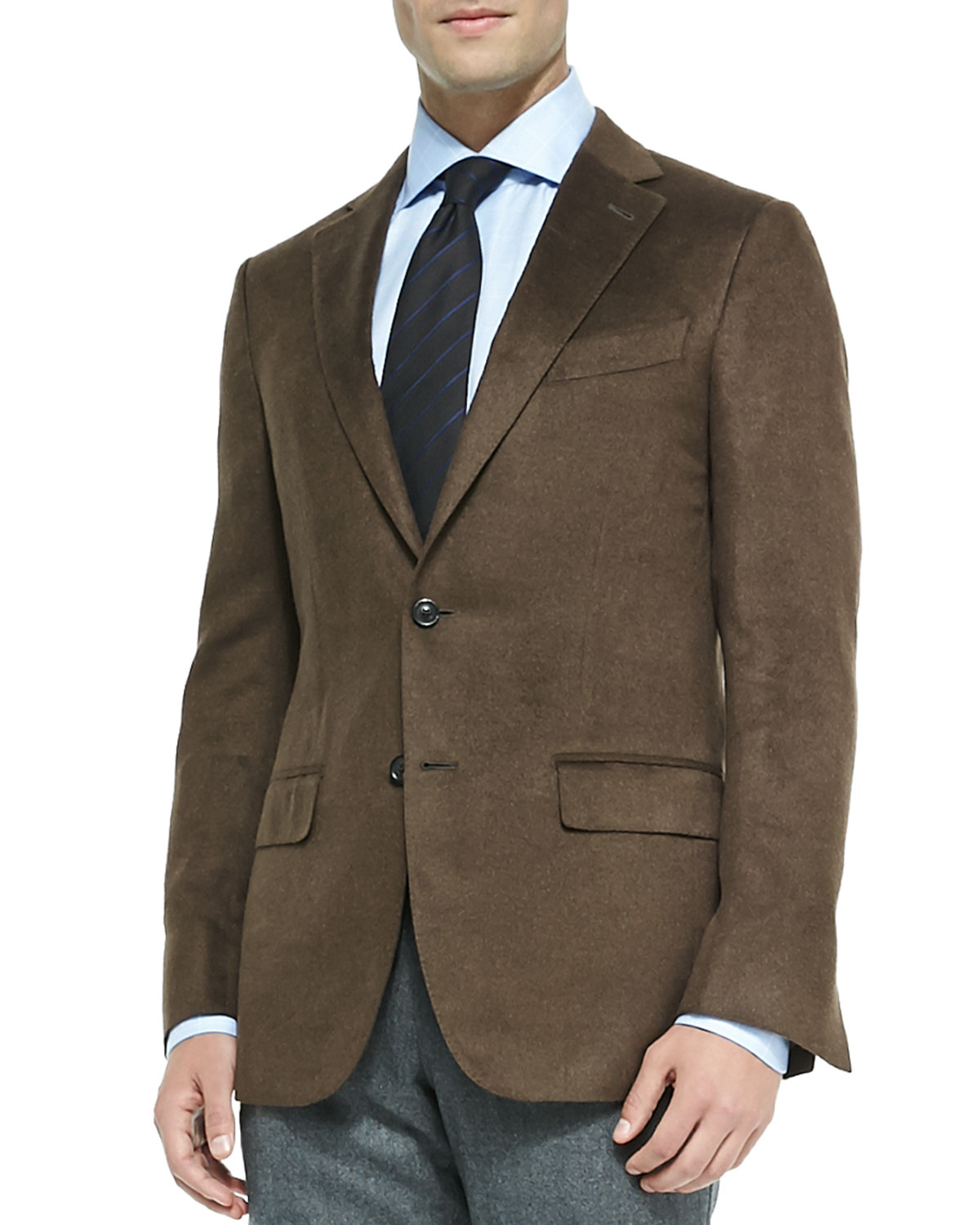 Ermenegildo zegna Heathered Silk Jacket in Brown for Men - Save 50% | Lyst