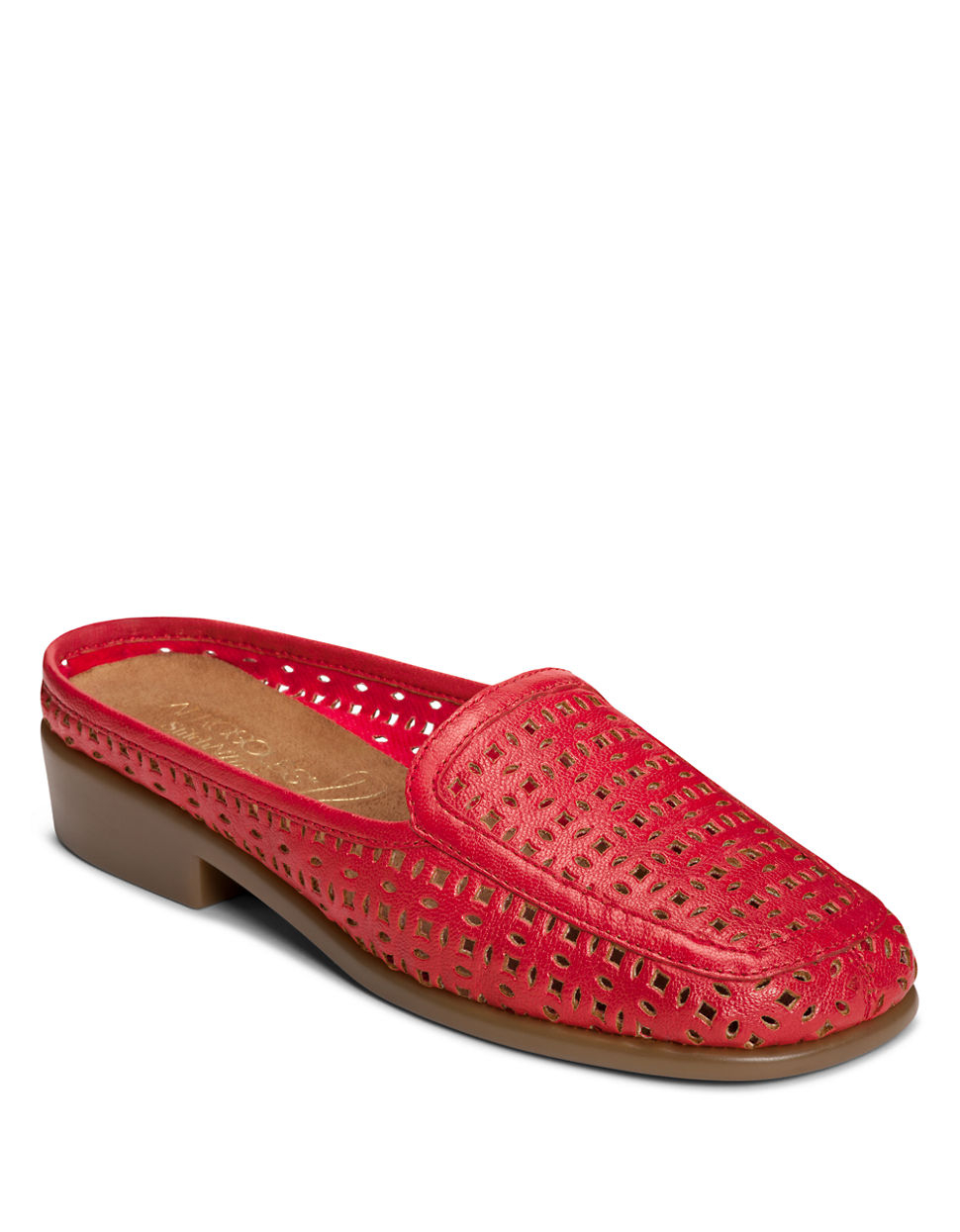 Lyst - Aerosoles Dubble Bath Faux Leather Backless Loafers in Red