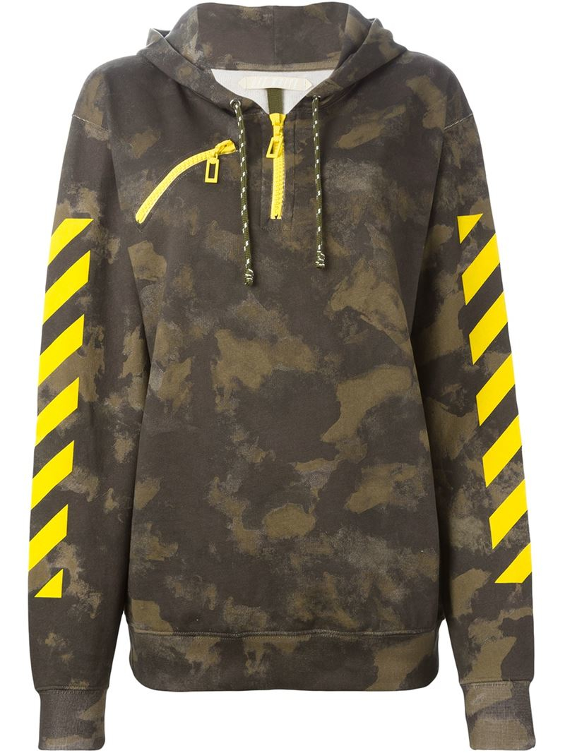 Lyst - Off-White C/O Virgil Abloh Camouflage Print Hoodie in Brown